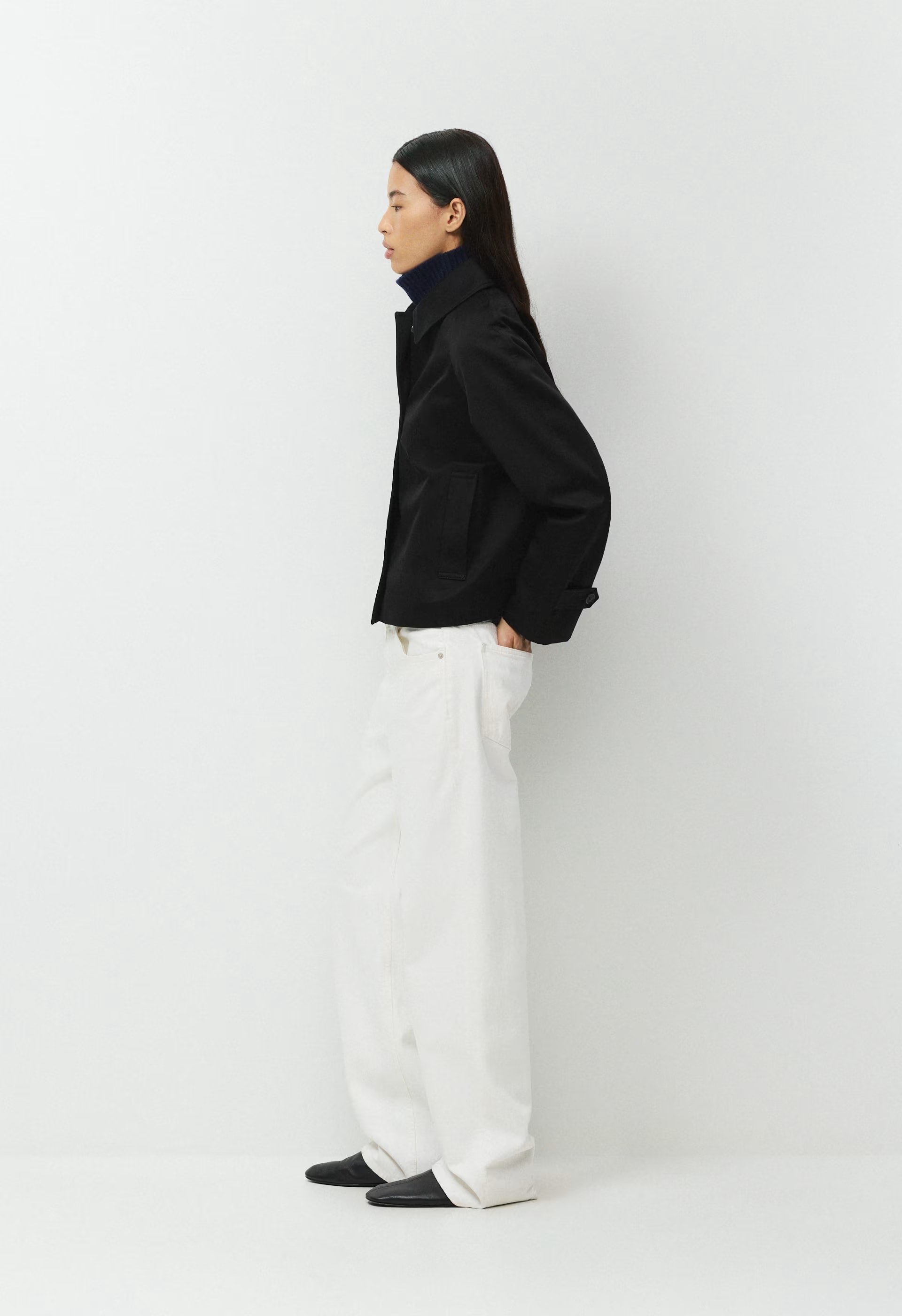 The Regent Short Trench Coat - Rich Twill - MARCONA BEIGE