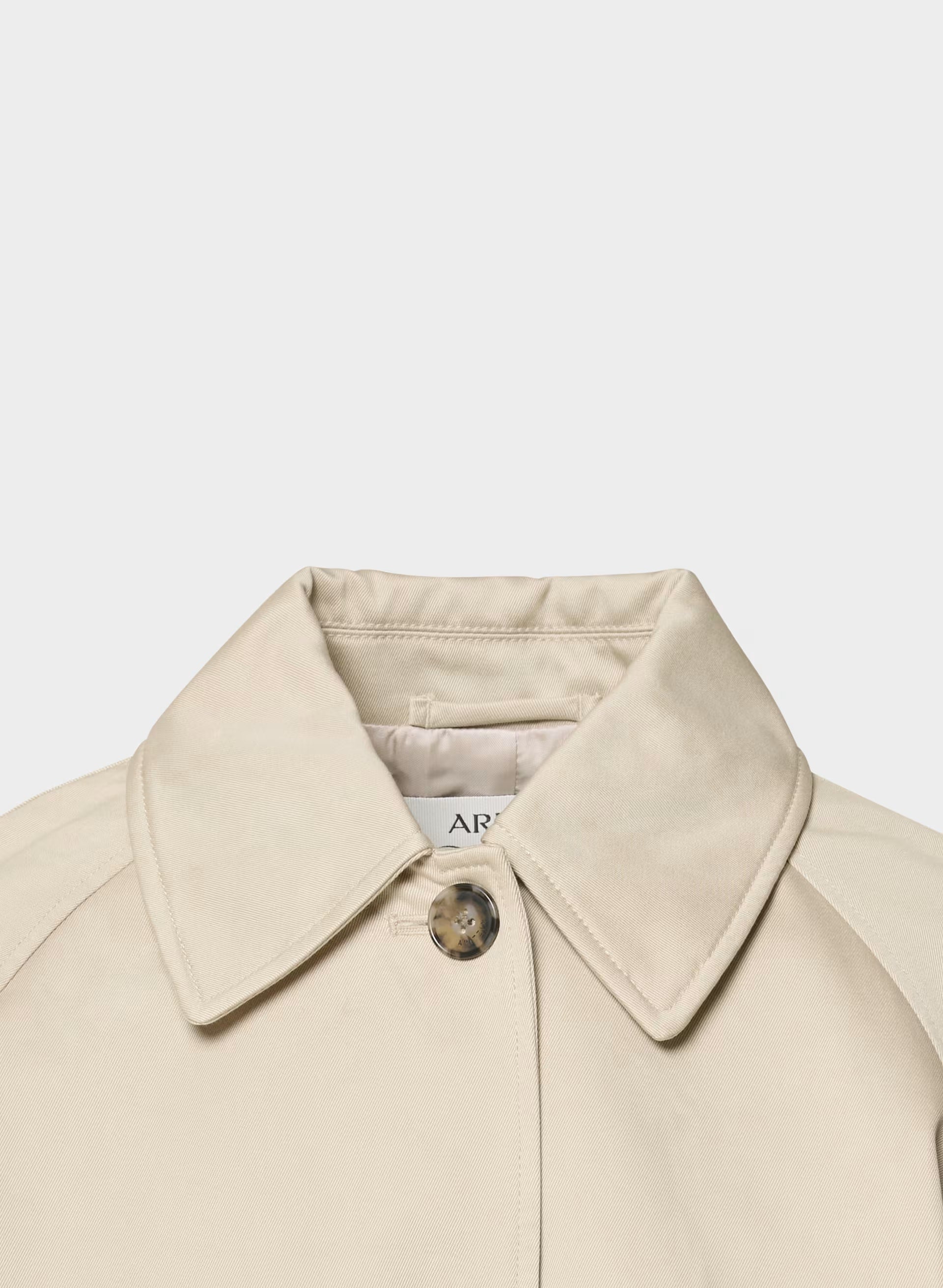 The Regent Short Trench Coat - Rich Twill - MARCONA BEIGE