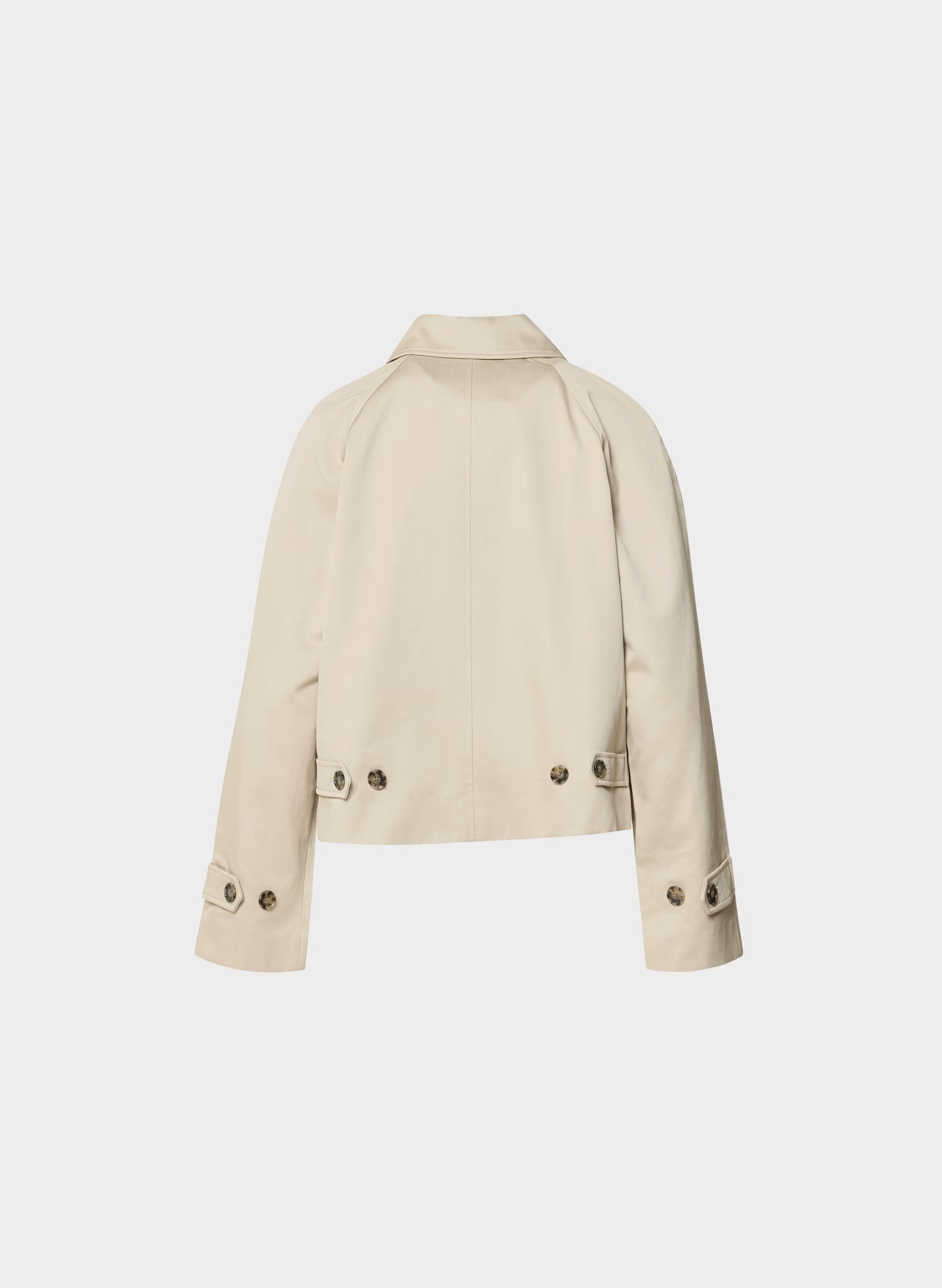 The Regent Short Trench Coat - Rich Twill - MARCONA BEIGE