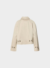 The Regent Short Trench Coat - Rich Twill - MARCONA BEIGE