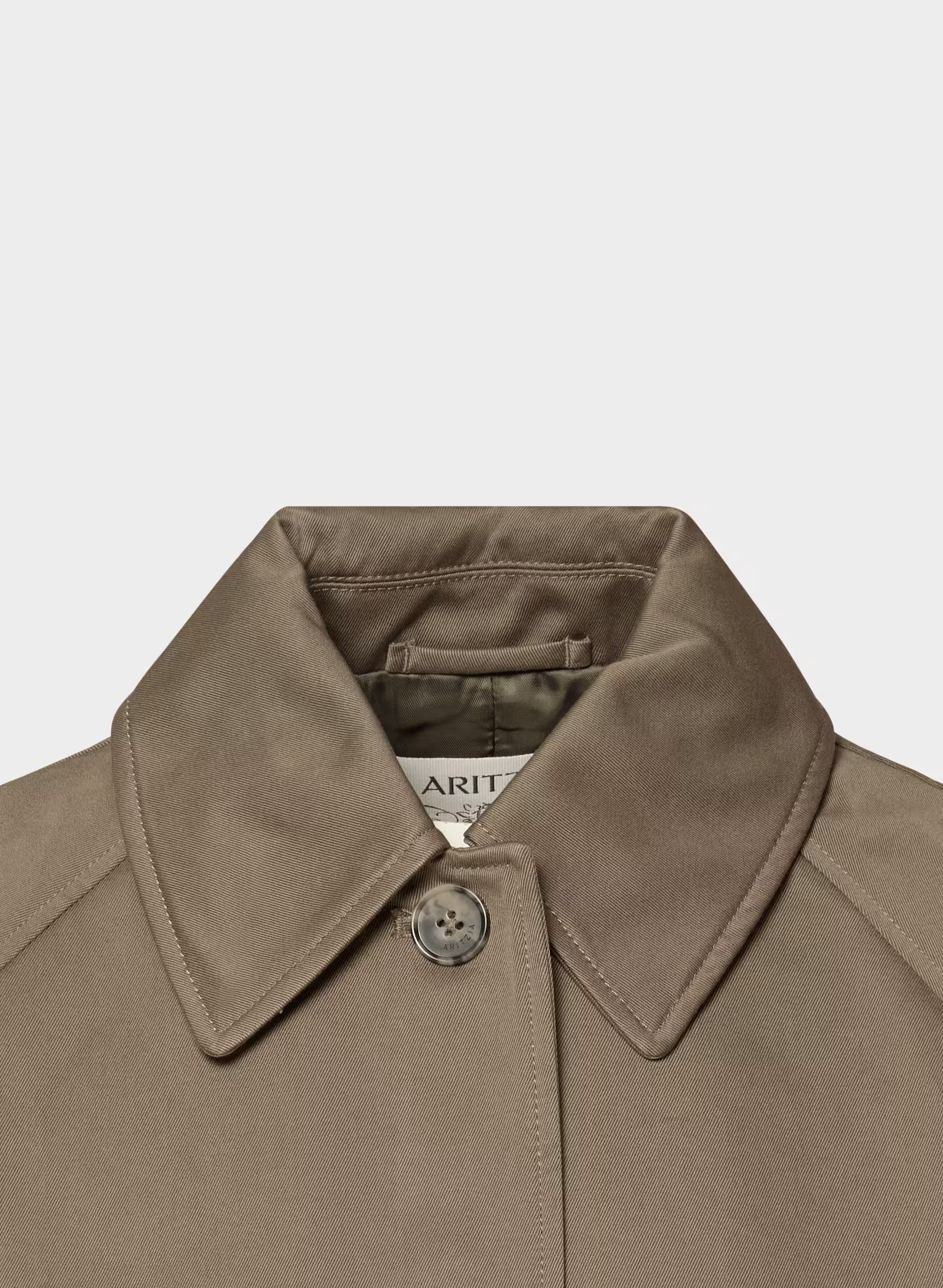 The Regent Short Trench Coat - Rich Twill - COLA TAUPE