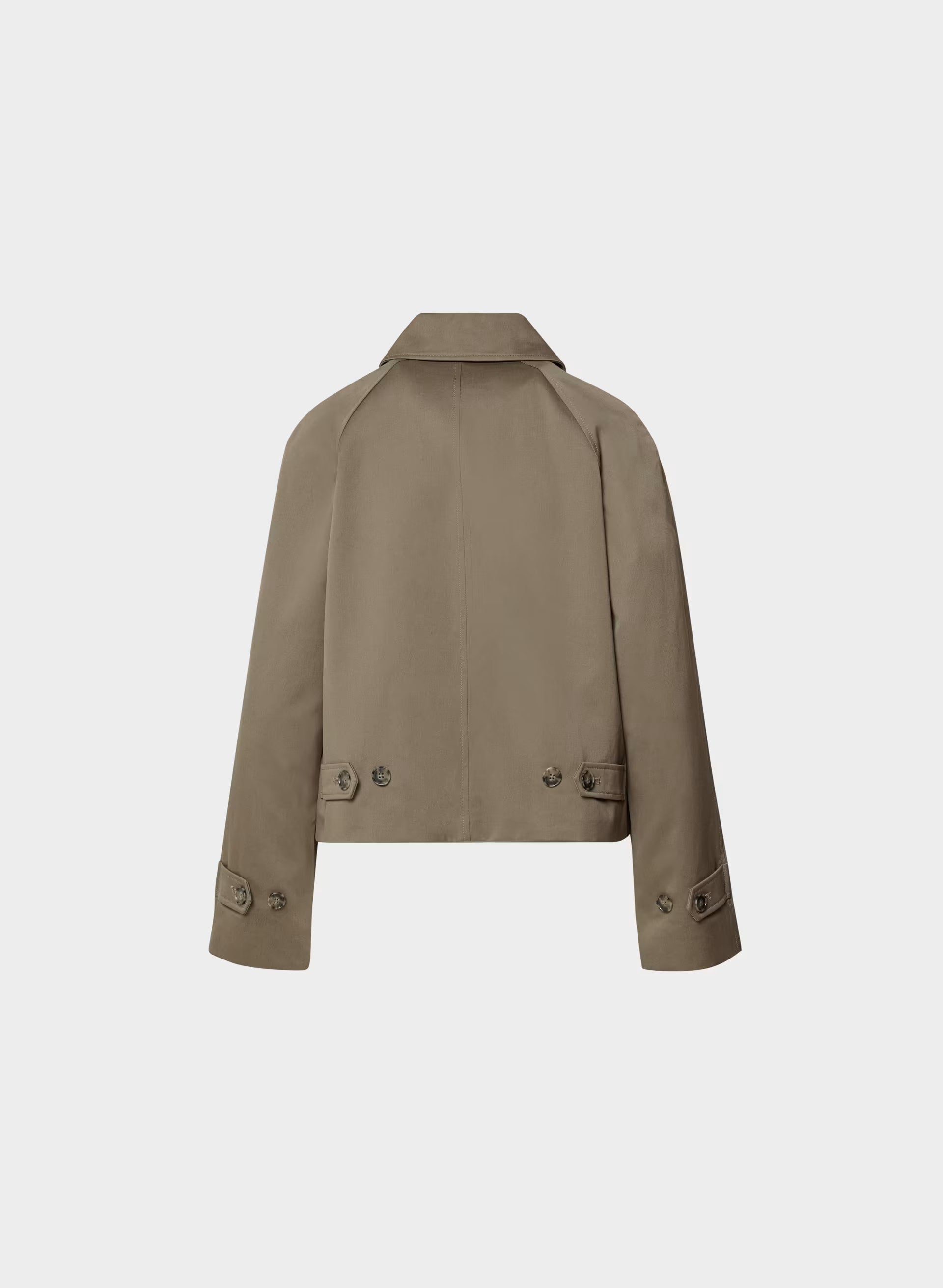 The Regent Short Trench Coat - Rich Twill - COLA TAUPE