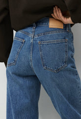 Denim Forum The Farrah Hi-Rise Wide Jean - 5 YRS KISS N TELL BLEU