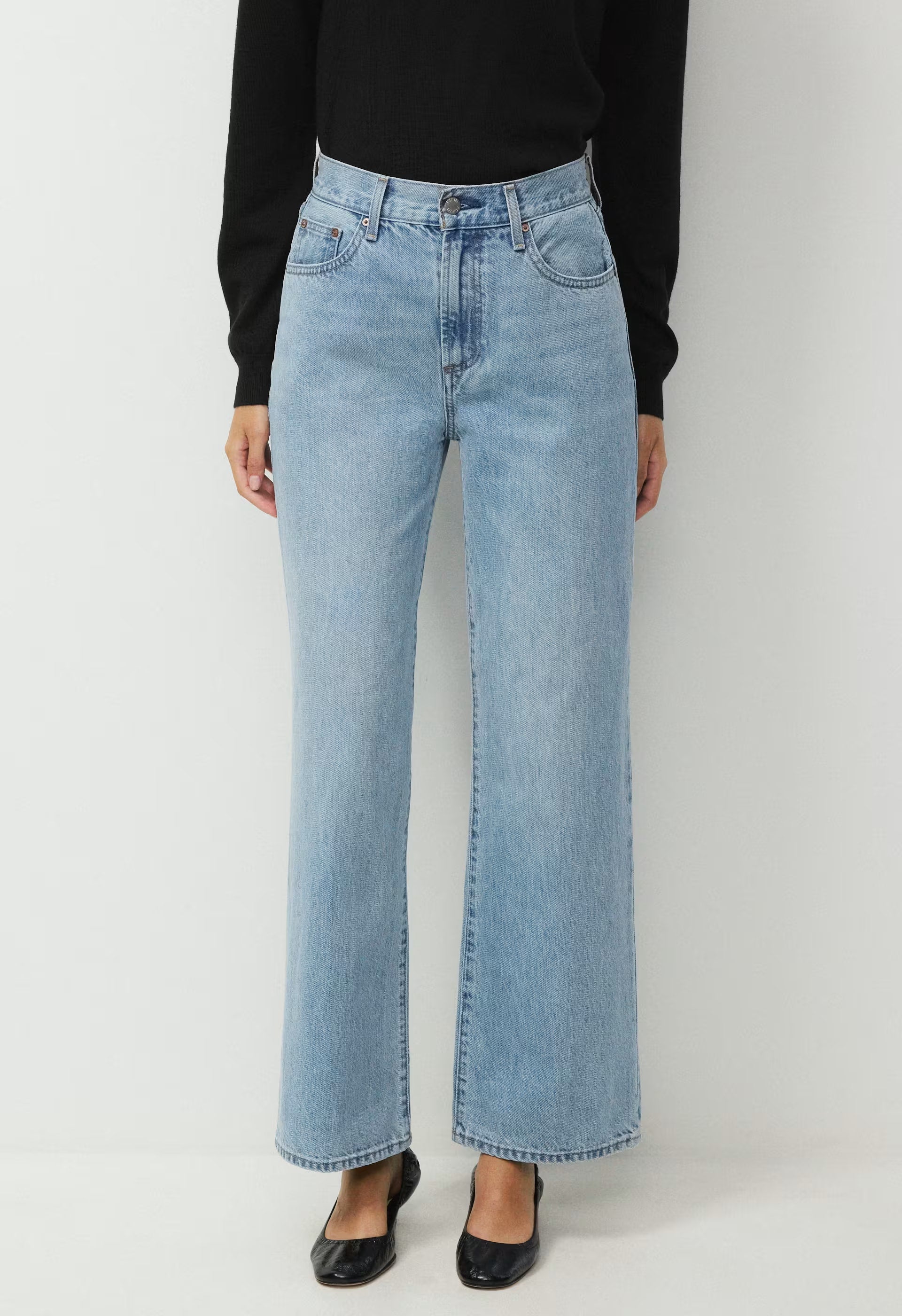 Denim Forum The Farrah Hi-Rise Wide Jean - 7 YRS BLEU TABOO
