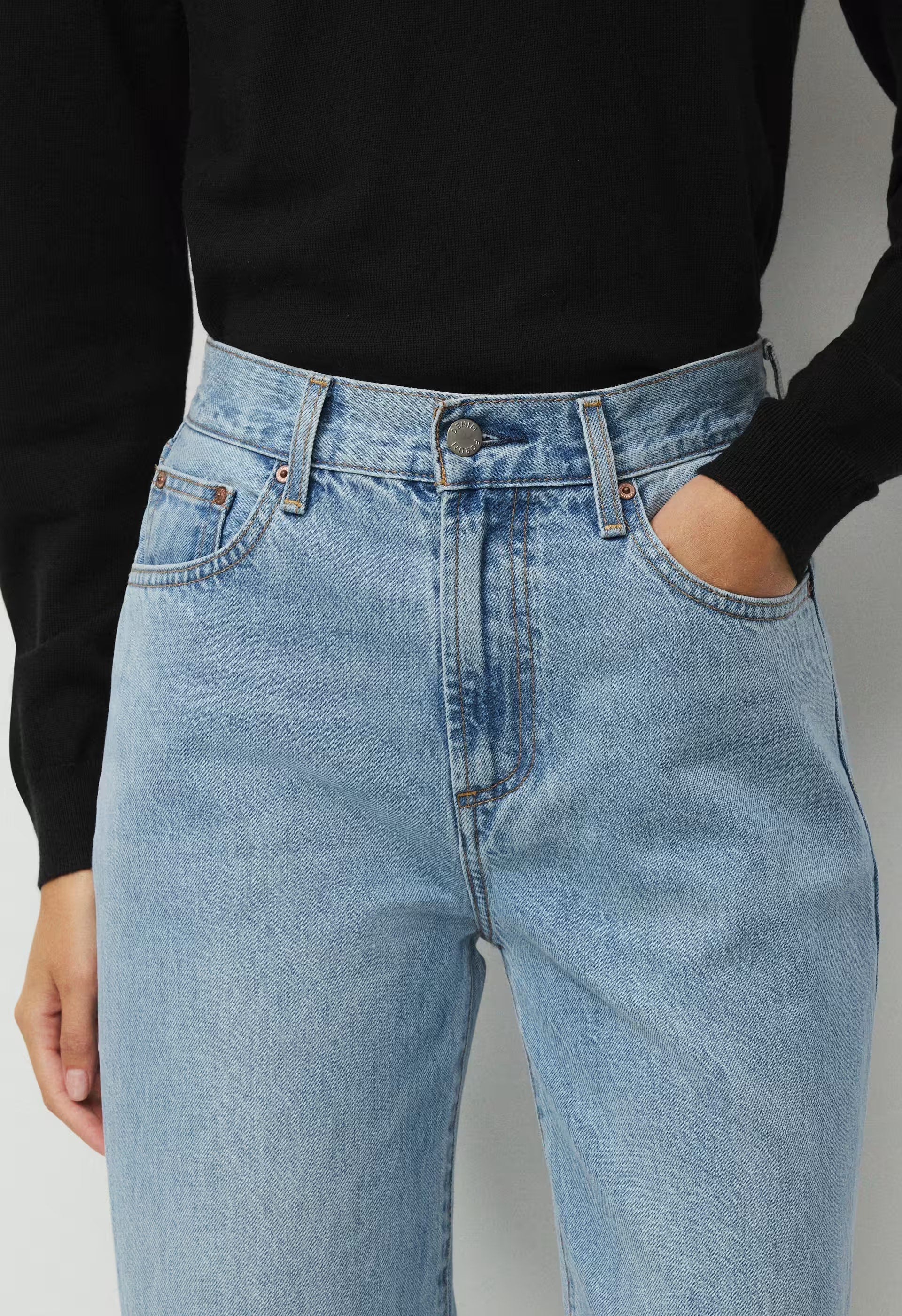 Denim Forum The Farrah Hi-Rise Wide Jean - 7 YRS BLEU TABOO