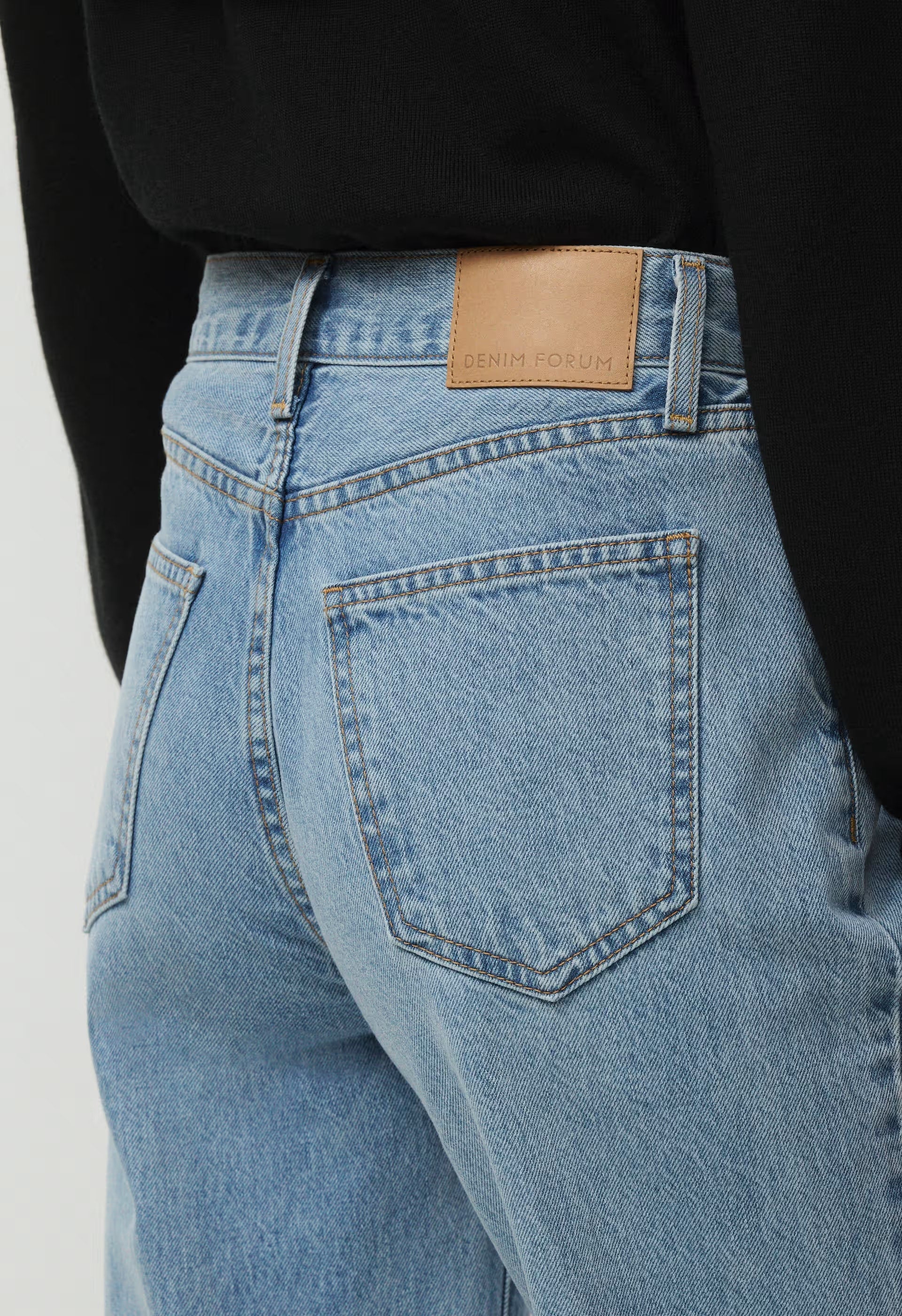 Denim Forum The Farrah Hi-Rise Wide Jean - 7 YRS BLEU TABOO