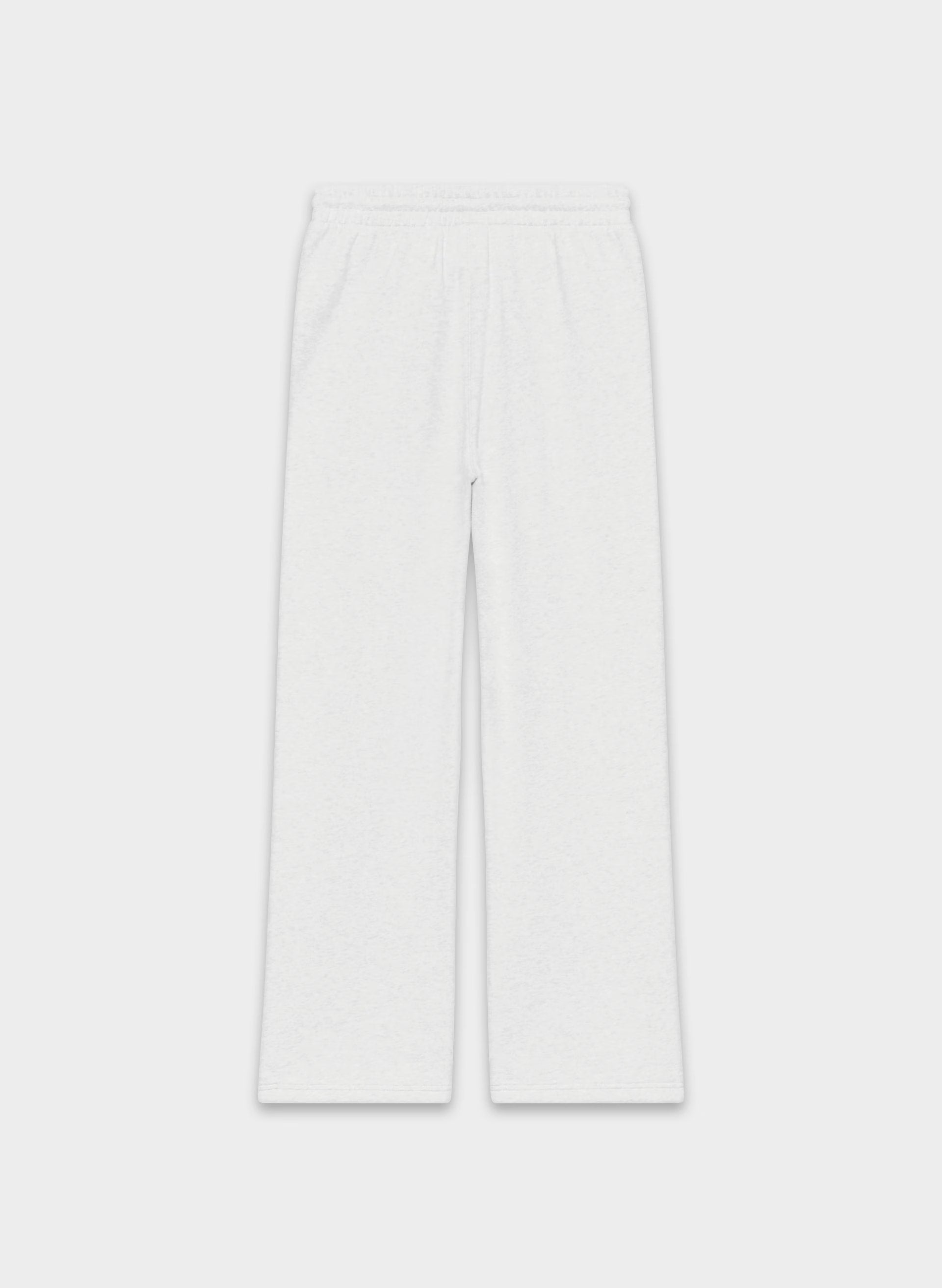 Cozy Sweatfleece Boyfriend Wide Sweatpant - HEATHER CLOUD WHITE