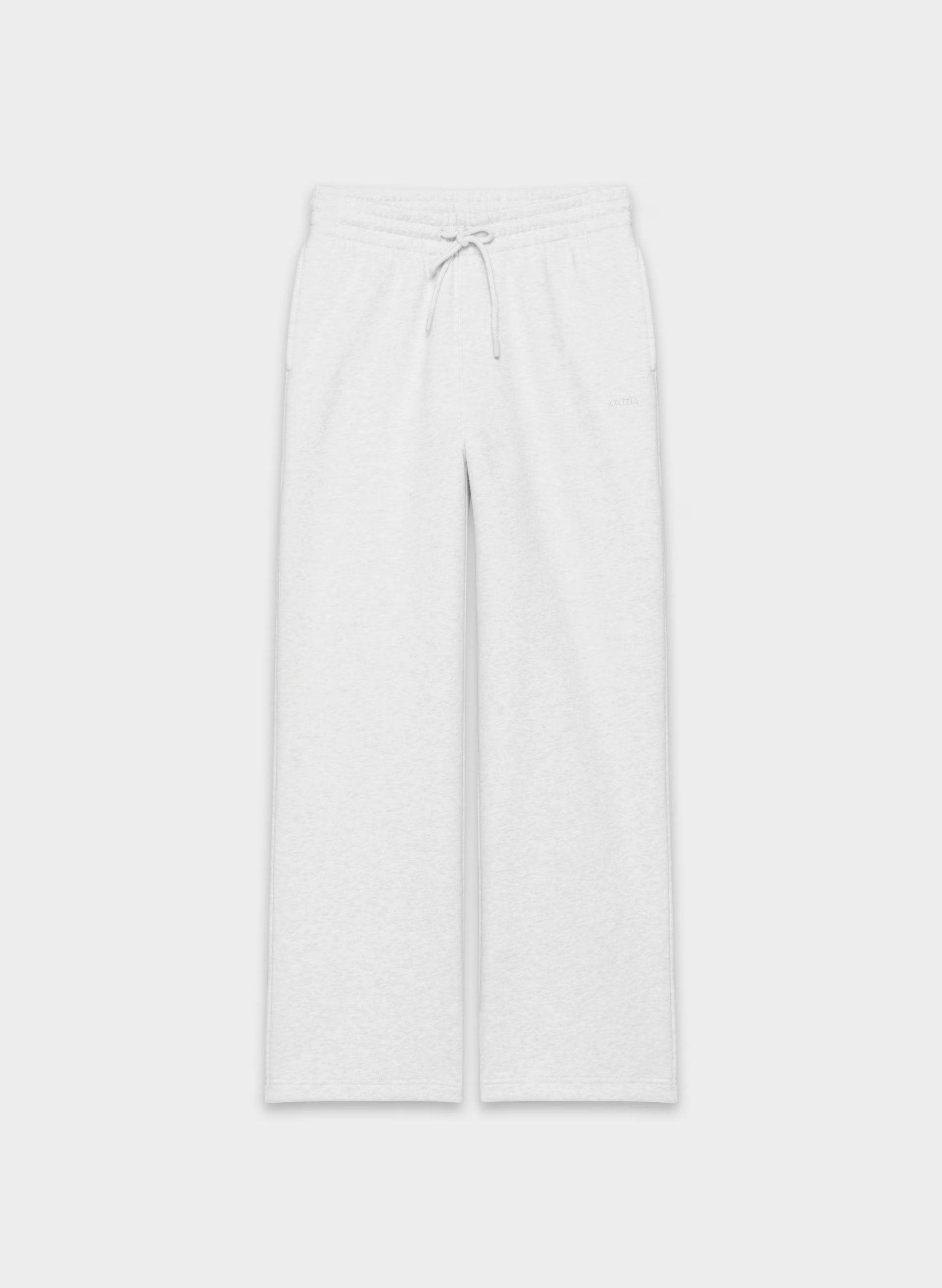 Cozy Sweatfleece Boyfriend Wide Sweatpant - HEATHER CLOUD WHITE