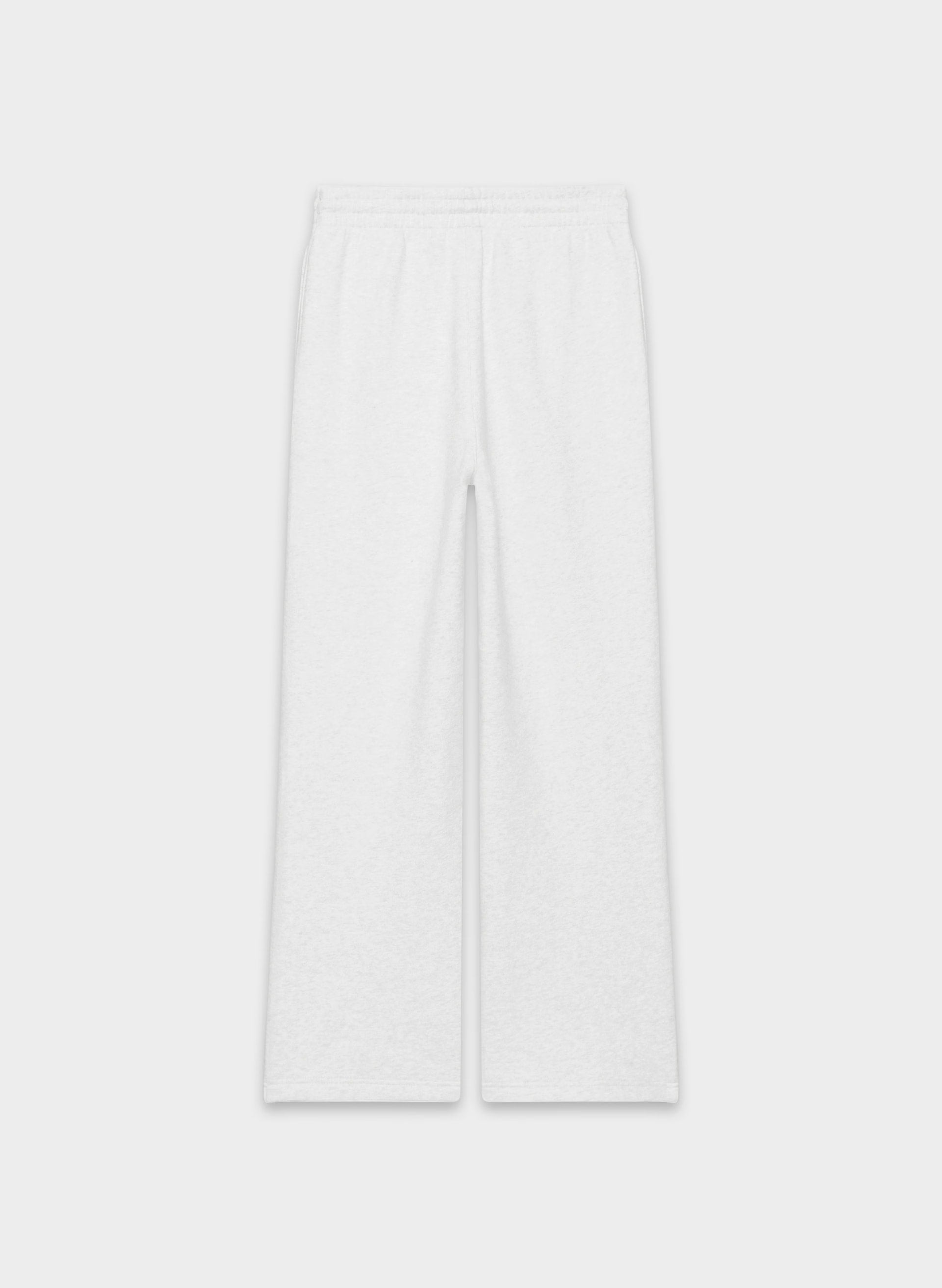 Cozy Sweatfleece Boyfriend Wide Sweatpant - HEATHER CLOUD WHITE