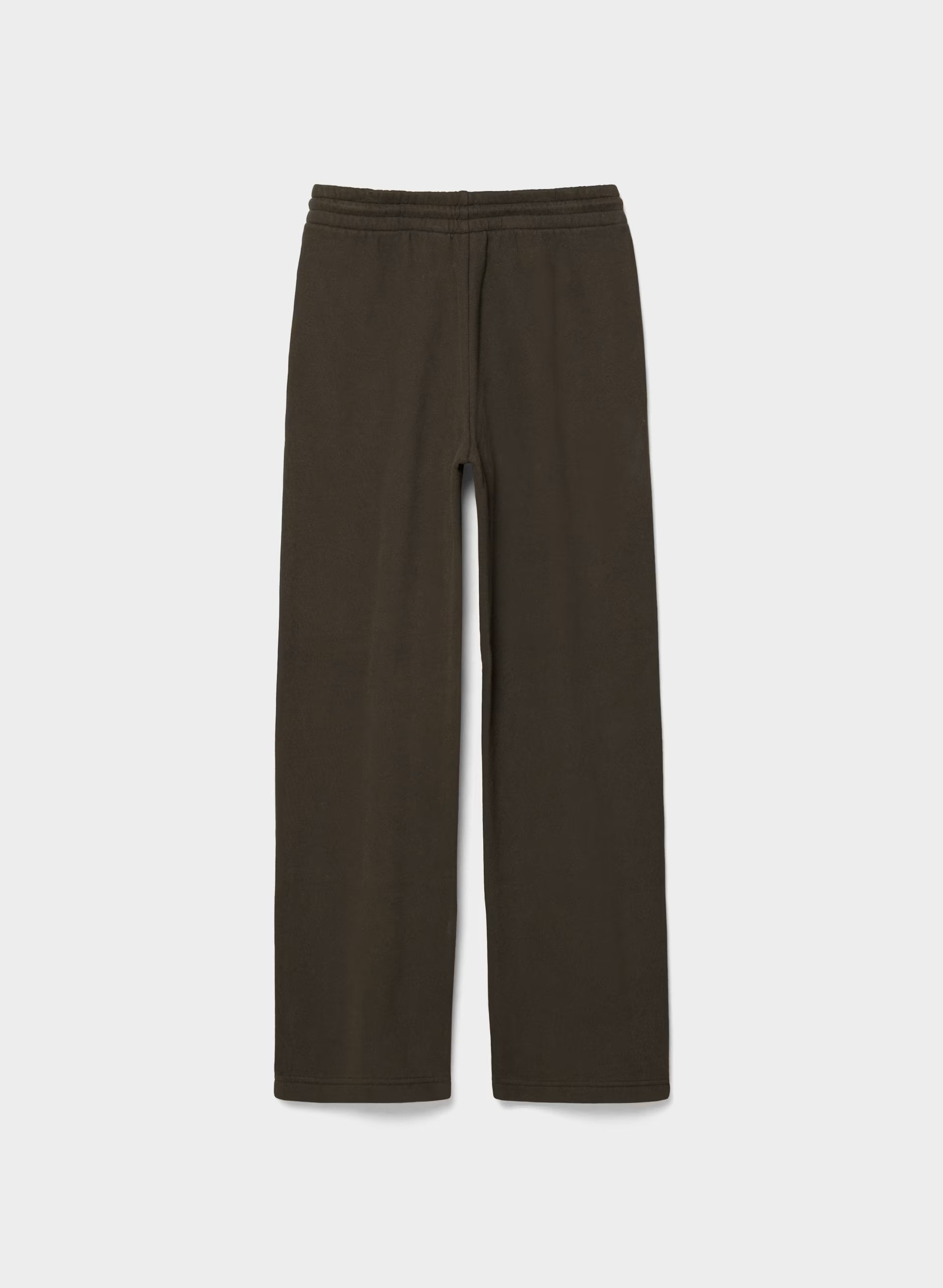 Cozy Sweatfleece Boyfriend Wide Sweatpant - CACAO NIB BROWN