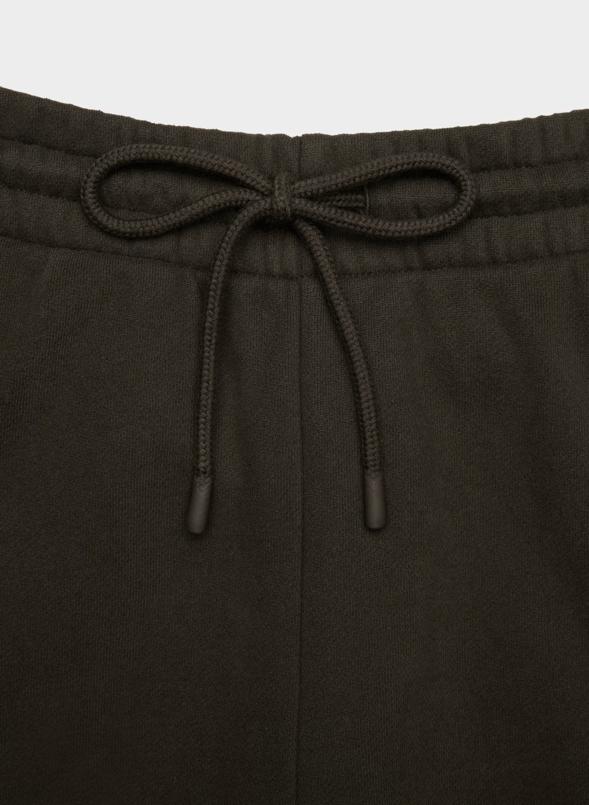 Cozy Sweatfleece Boyfriend Wide Sweatpant - CACAO NIB BROWN