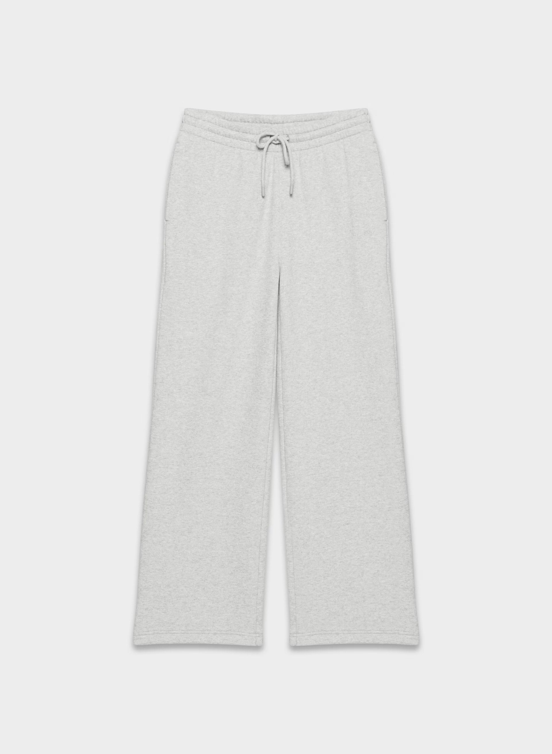 Cozy Sweatfleece Boyfriend Wide Sweatpant - HEATHER CHROME