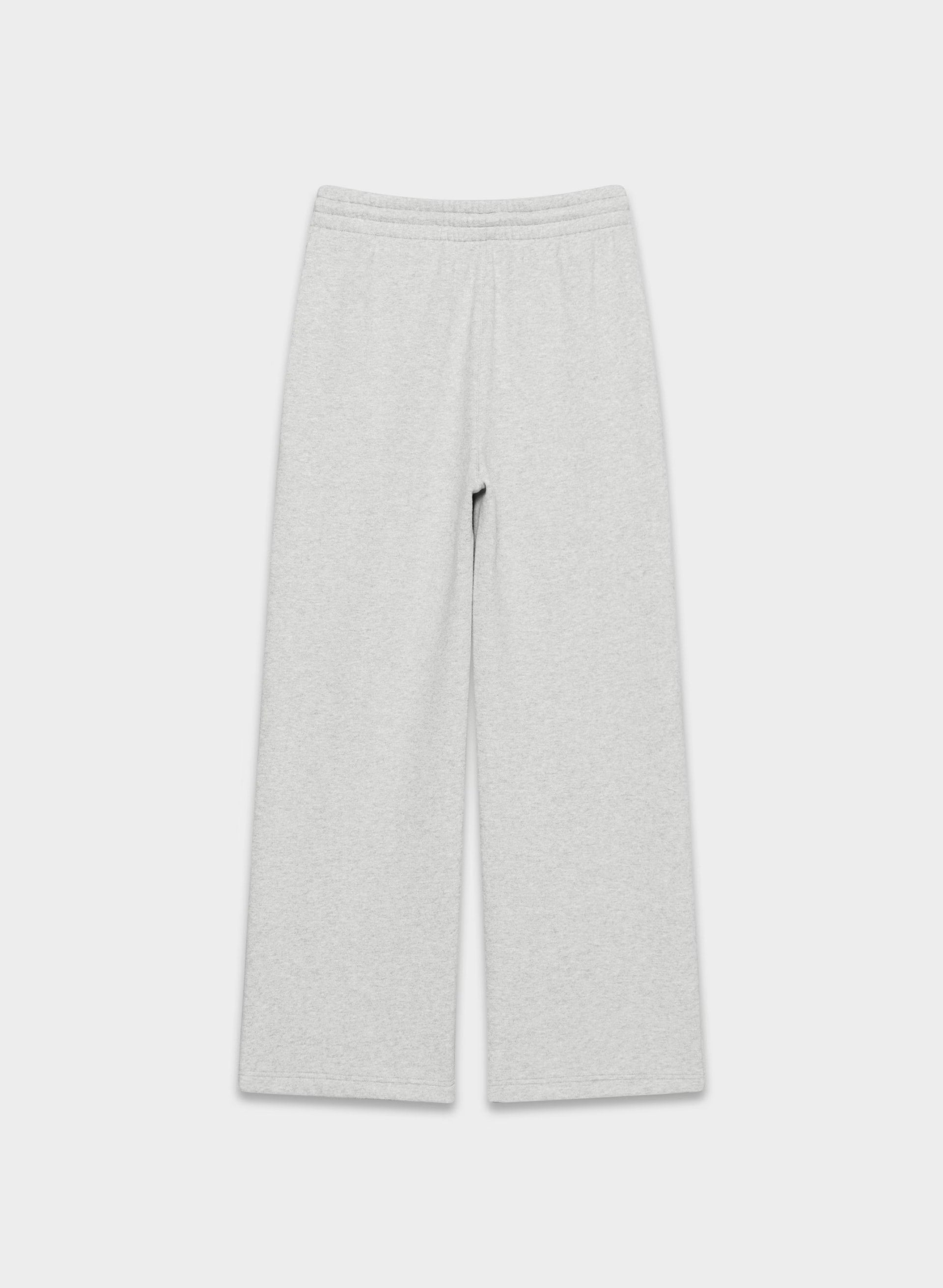 Cozy Sweatfleece Boyfriend Wide Sweatpant - HEATHER CHROME