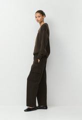 Cozy Sweatfleece Mega Cargo™ Sweatpant - CACAO NIB BROWN
