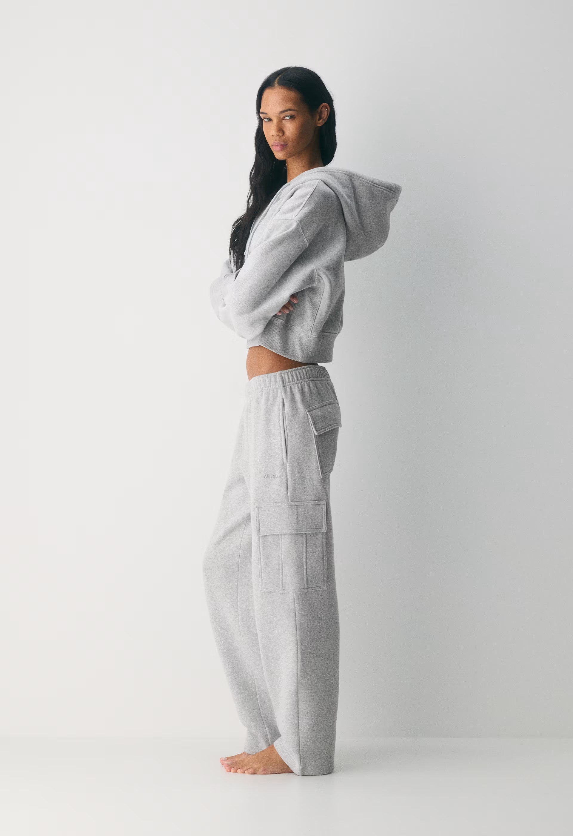 Cozy Sweatfleece Mega Cargo™ Sweatpant - HEATHER CHROME