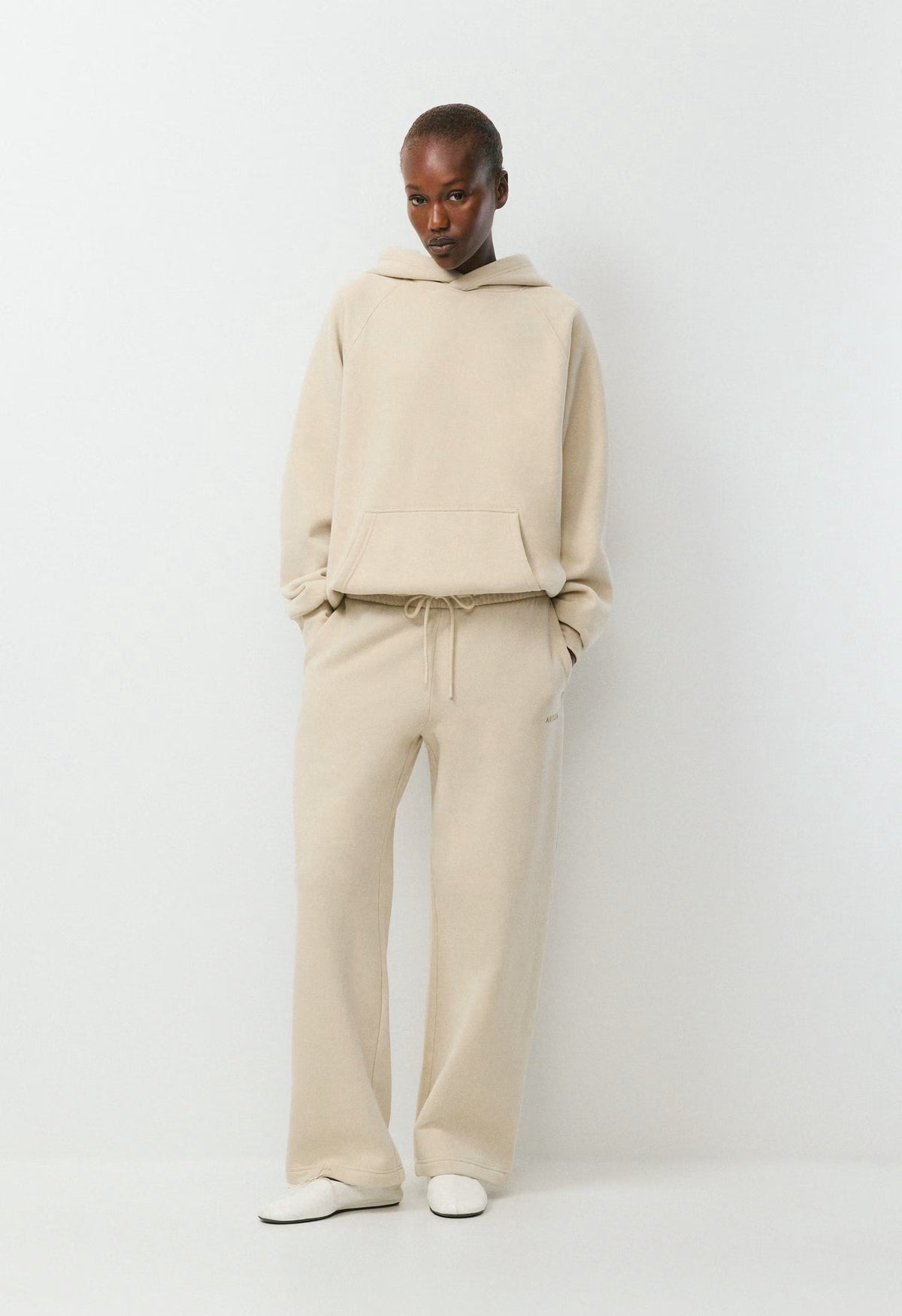 Cozy Sweatfleece Boyfriend Wide Sweatpant - MULLEIN