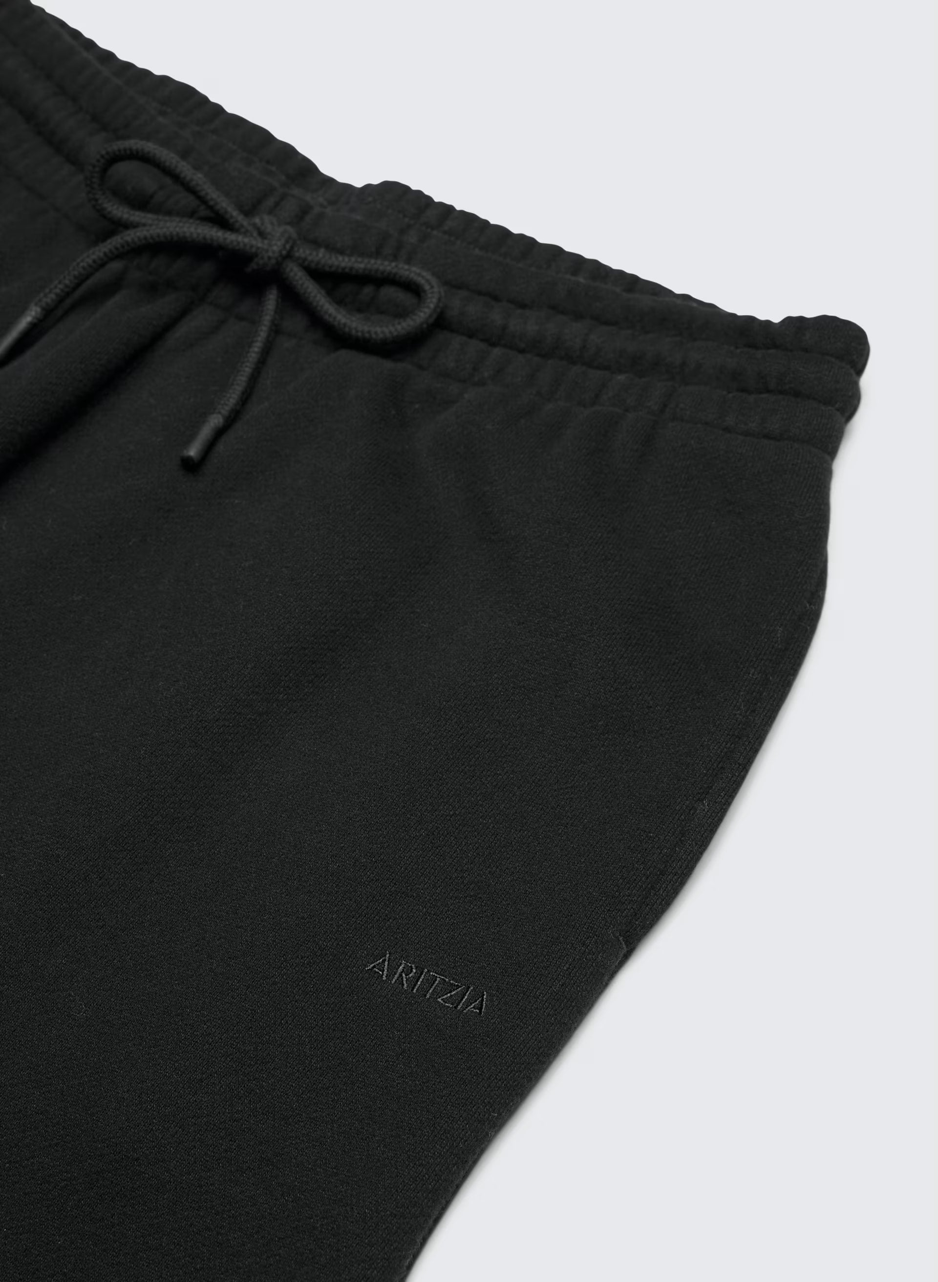 Cozy Sweatfleece Boyfriend Wide Sweatpant - BLACK