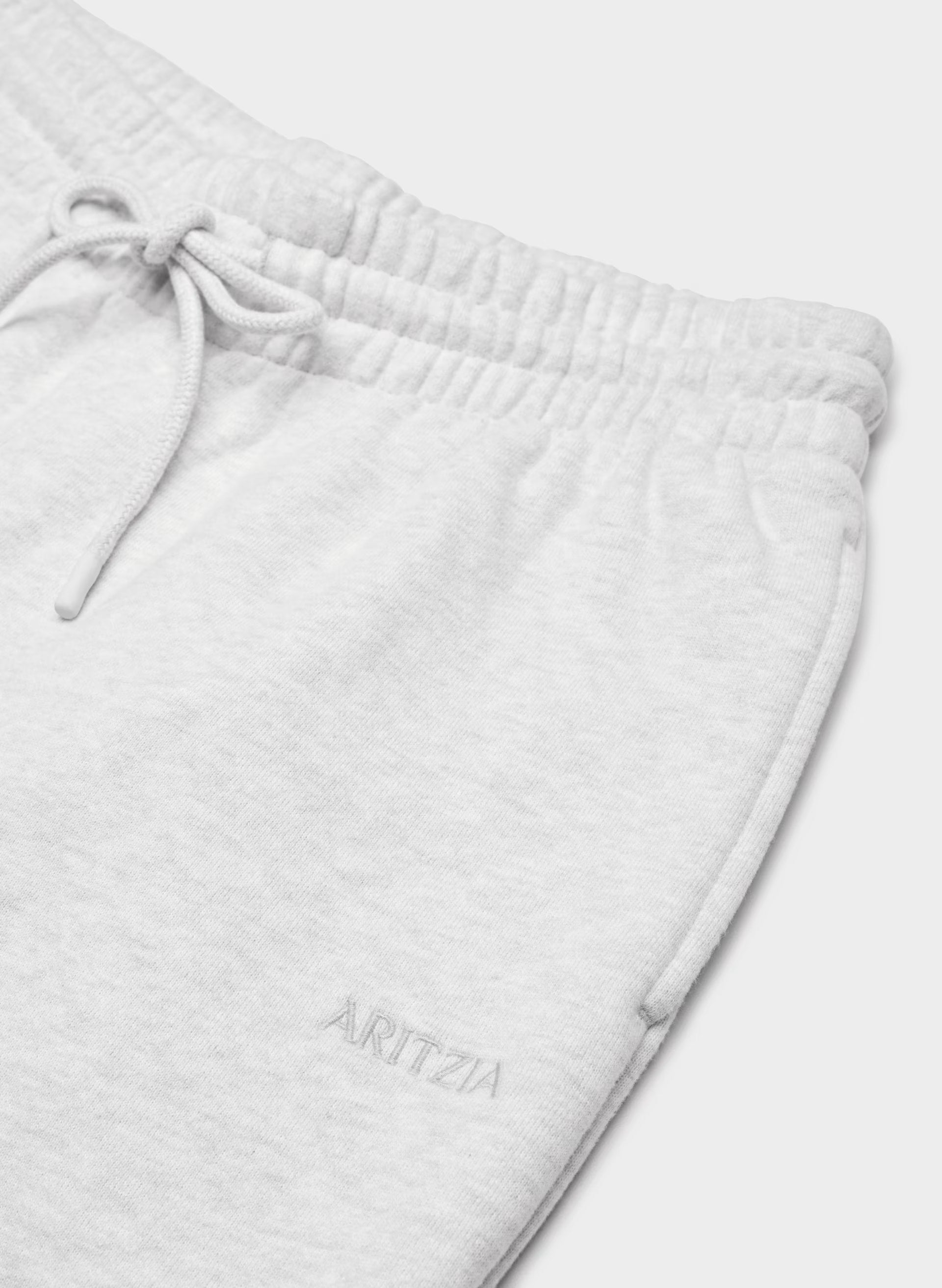 Cozy Sweatfleece Boyfriend Wide Sweatpant - HEATHER CLOUD WHITE