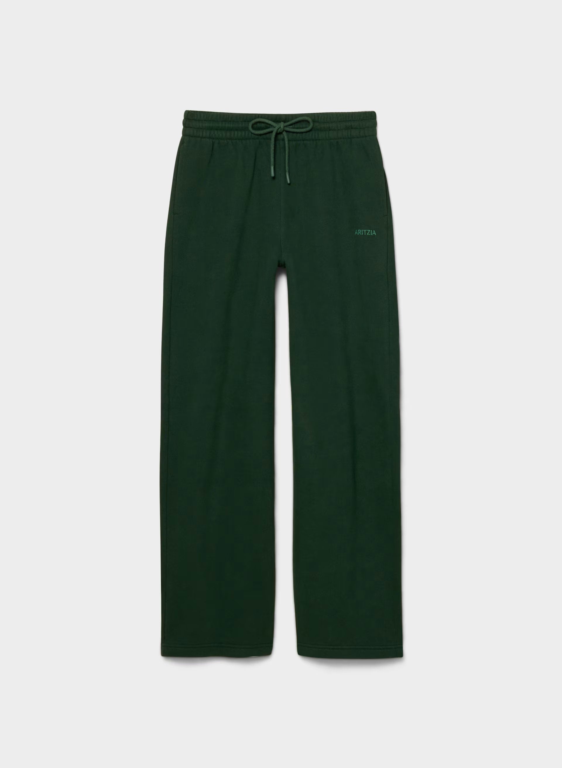 Cozy Sweatfleece Boyfriend Wide Sweatpant - FIGTREE GREEN