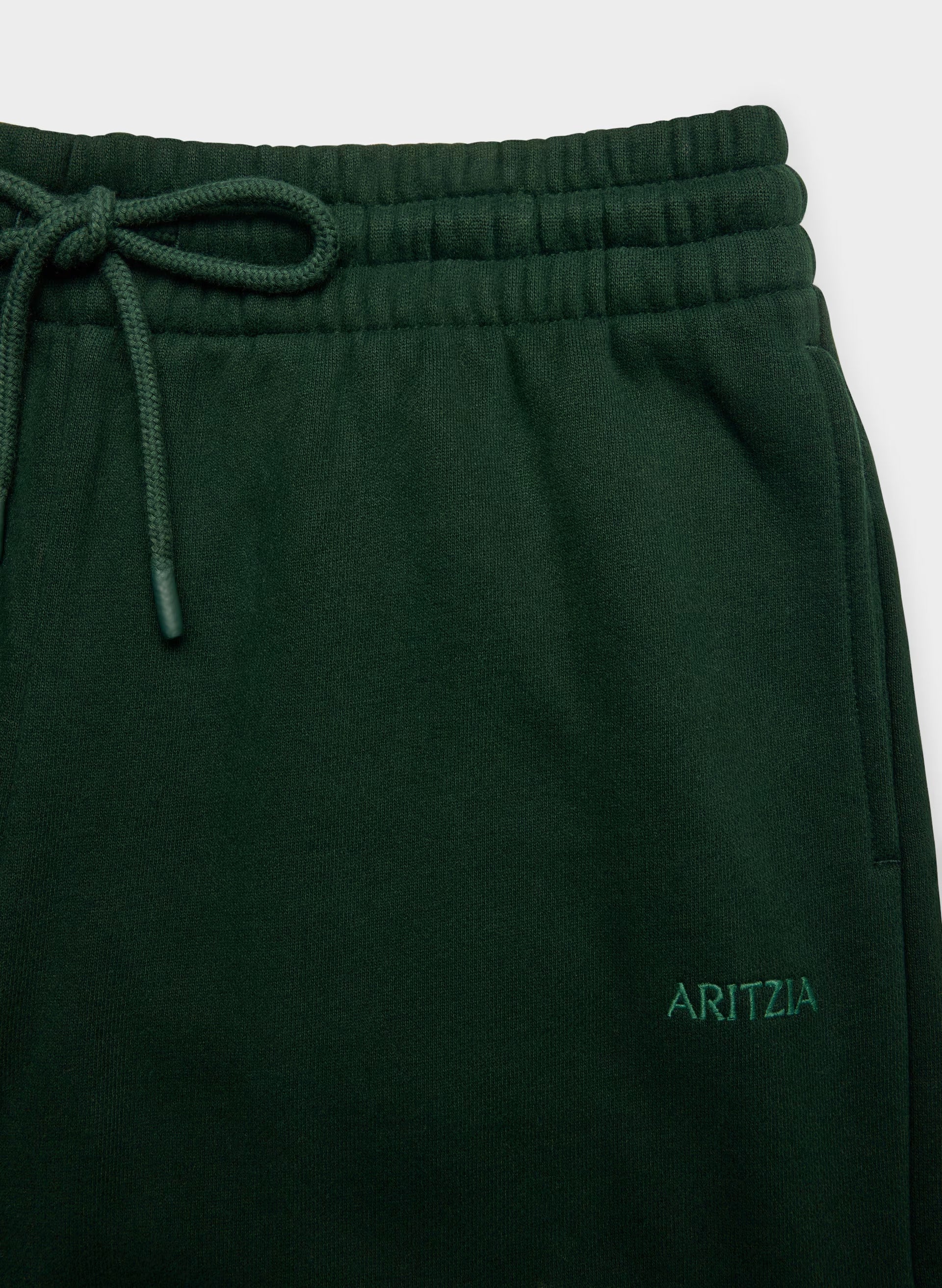 Cozy Sweatfleece Boyfriend Wide Sweatpant - FIGTREE GREEN