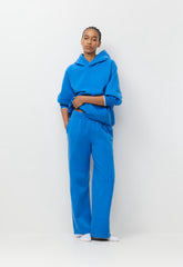 Cozy Sweatfleece Boyfriend Wide Sweatpant - LAZULI BLUE