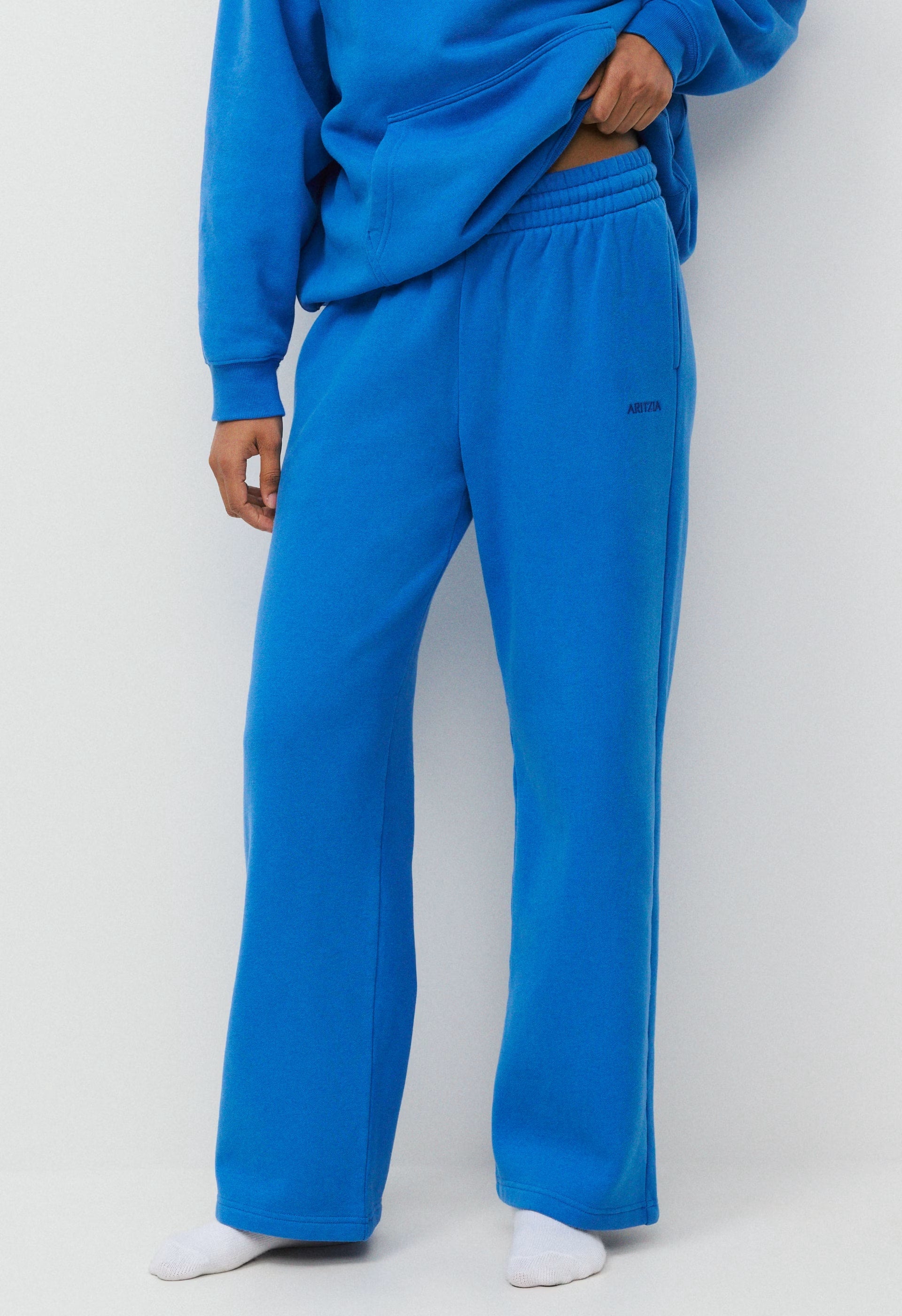 Cozy Sweatfleece Boyfriend Wide Sweatpant - LAZULI BLUE