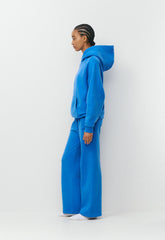 Cozy Sweatfleece Boyfriend Wide Sweatpant - LAZULI BLUE