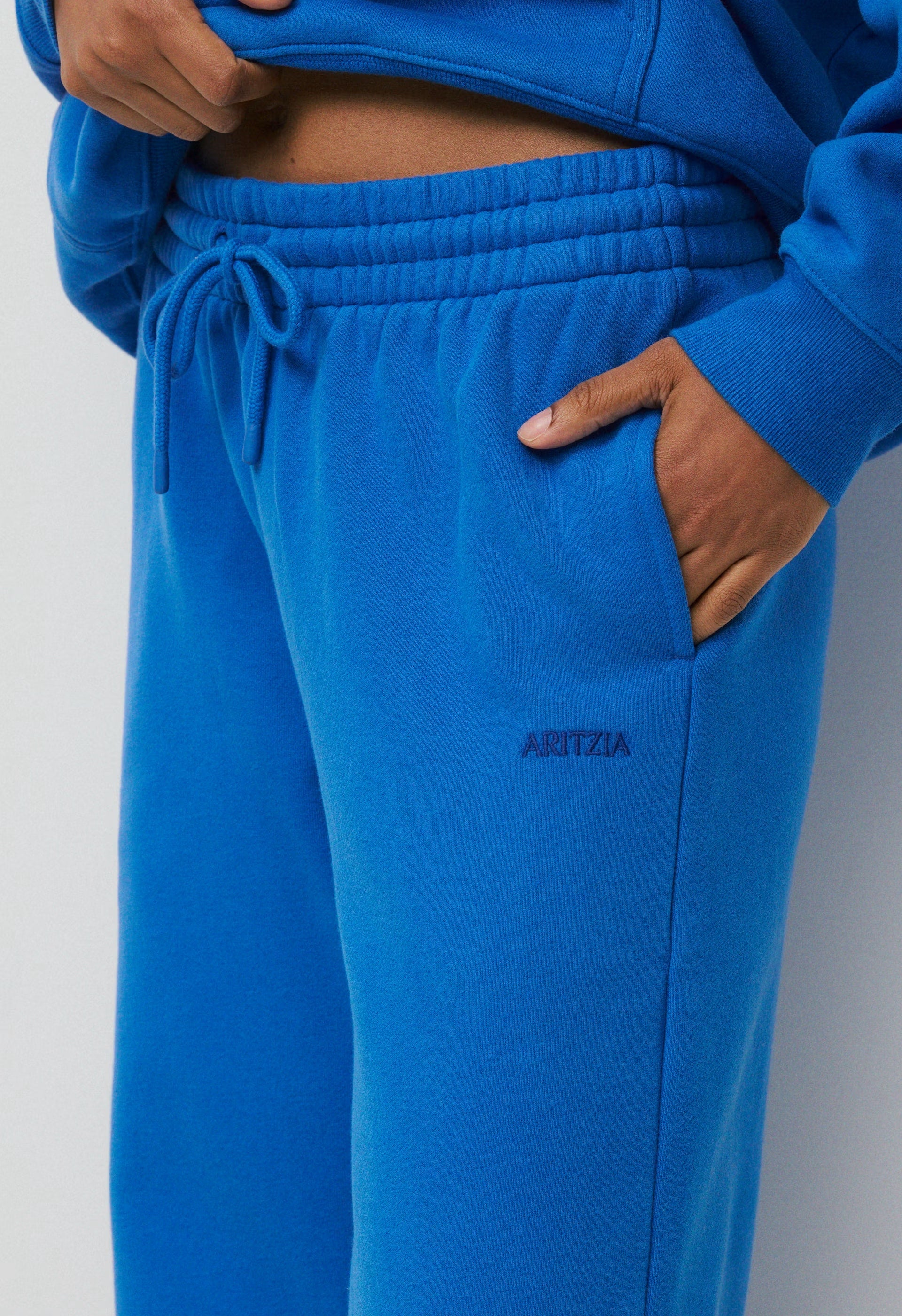 Cozy Sweatfleece Boyfriend Wide Sweatpant - LAZULI BLUE