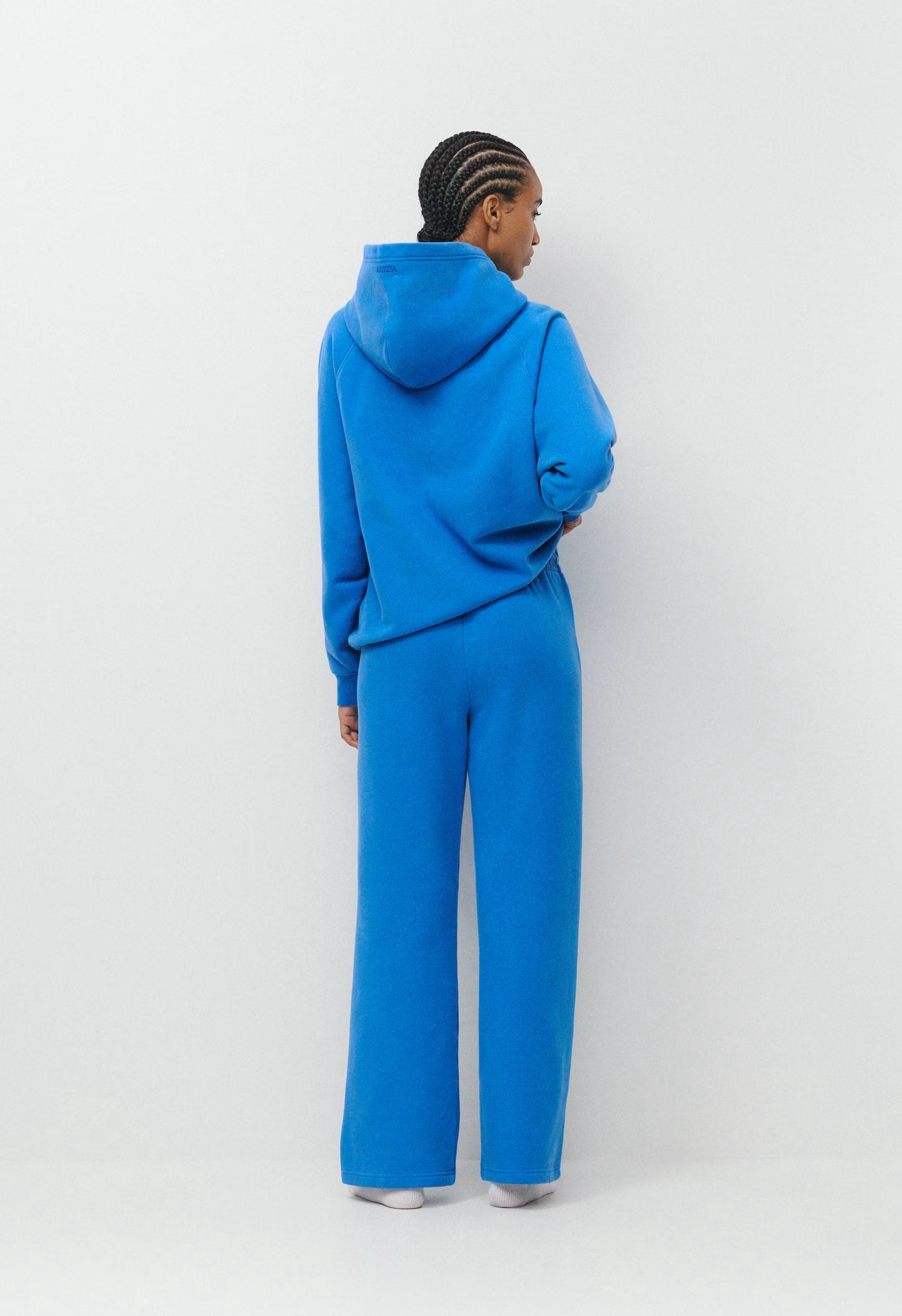 Cozy Sweatfleece Boyfriend Wide Sweatpant - LAZULI BLUE
