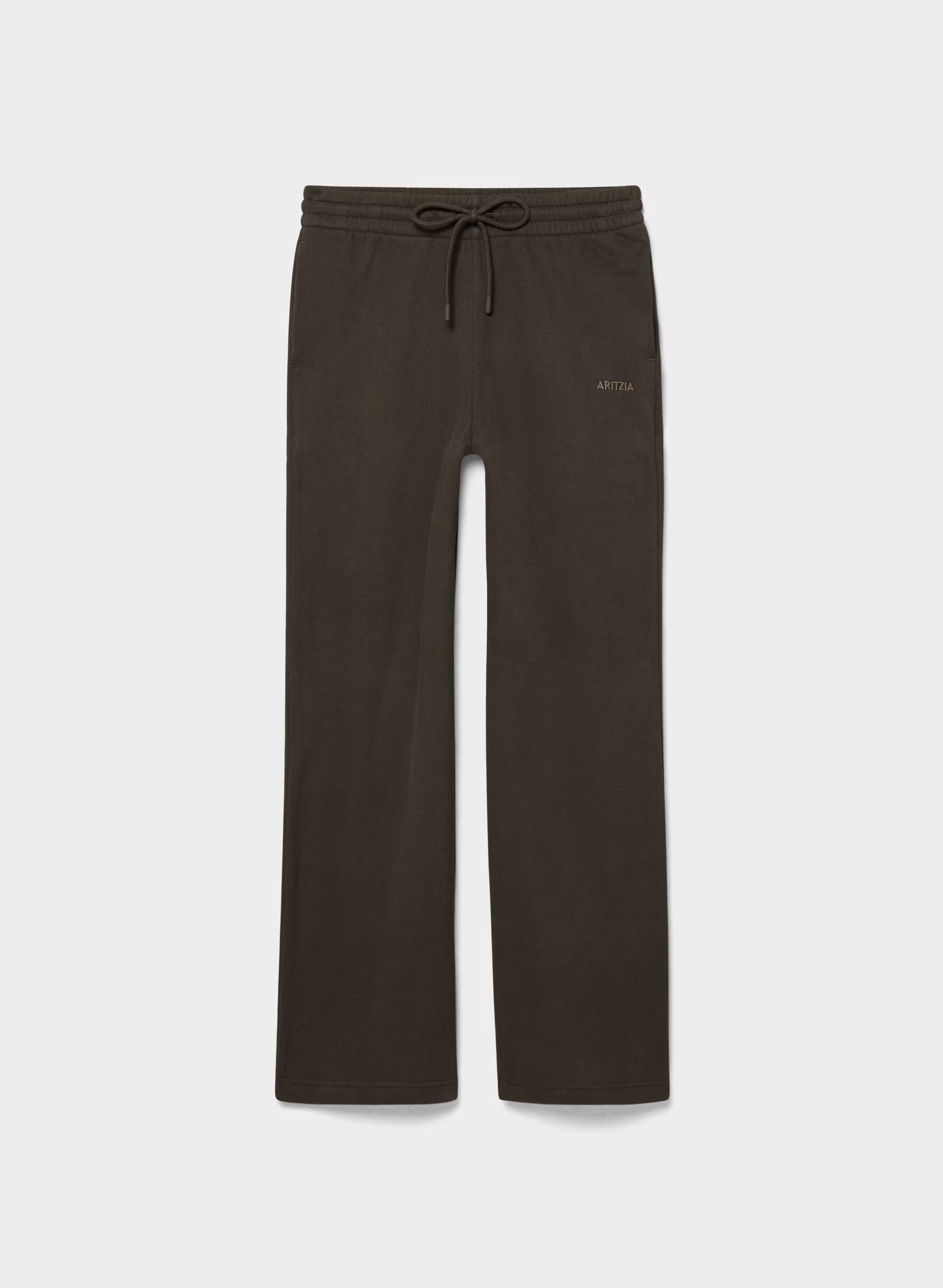 Cozy Sweatfleece Boyfriend Wide Sweatpant - CACAO NIB BROWN