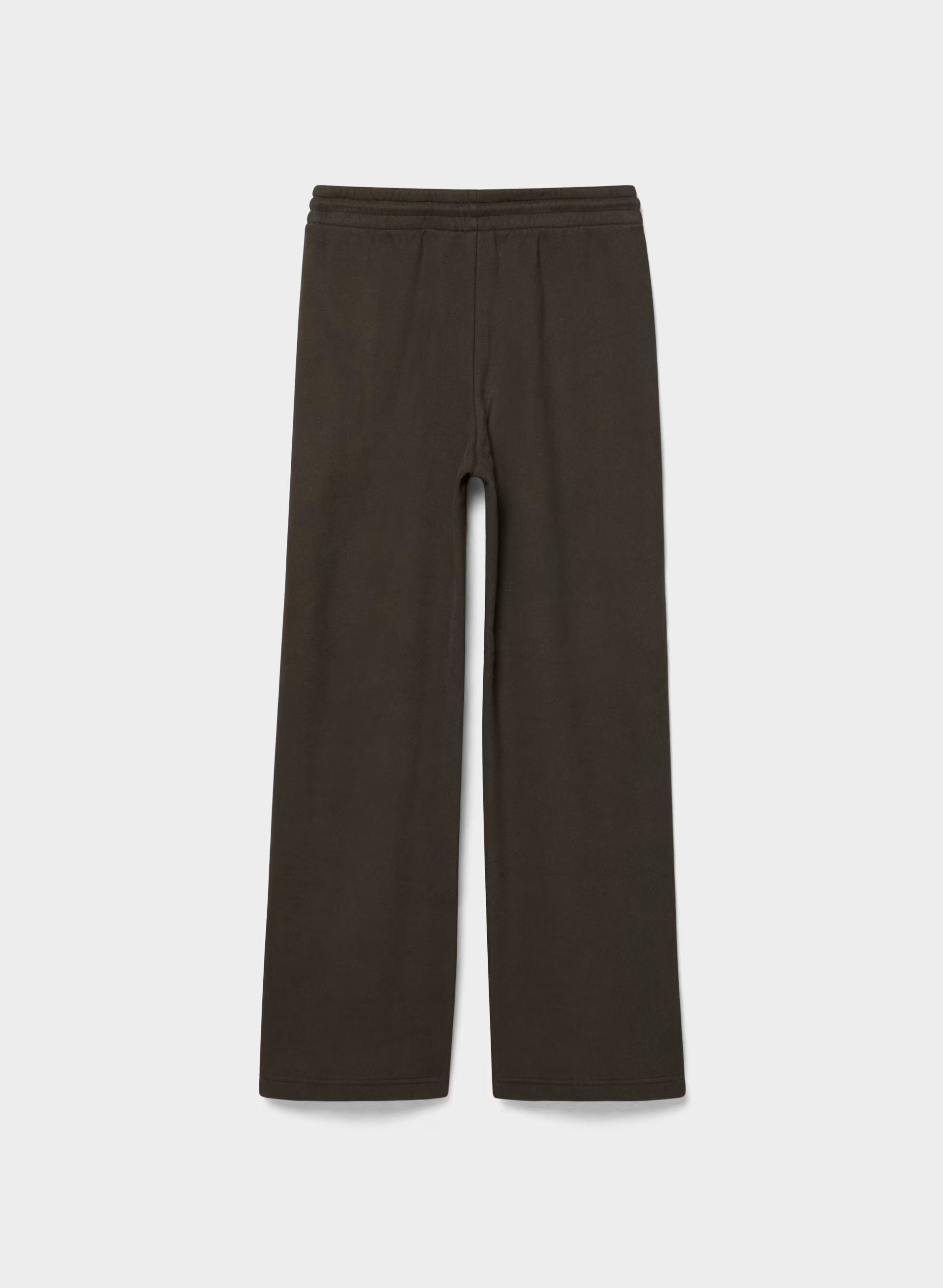 Cozy Sweatfleece Boyfriend Wide Sweatpant - CACAO NIB BROWN