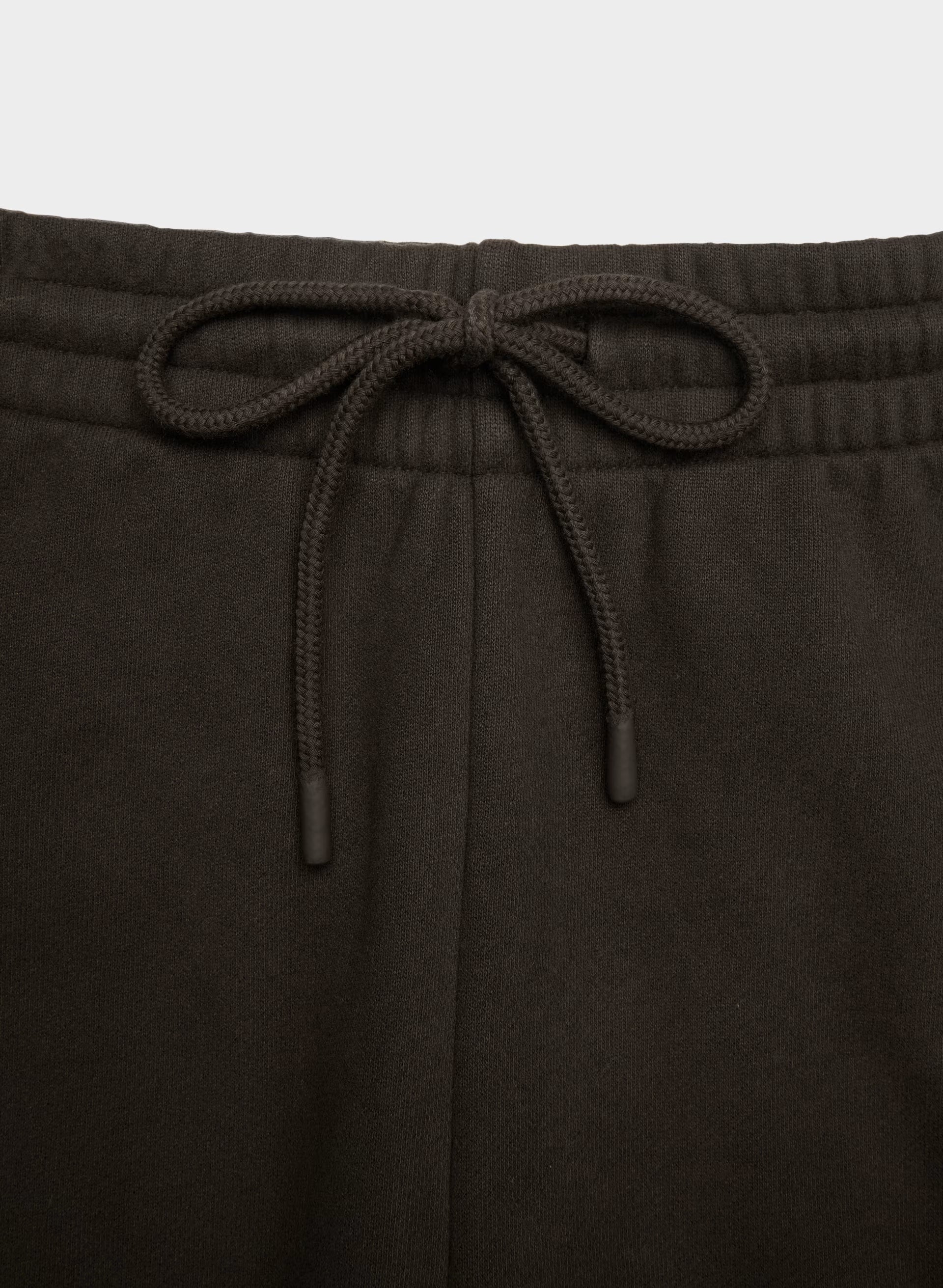 Cozy Sweatfleece Boyfriend Wide Sweatpant - CACAO NIB BROWN