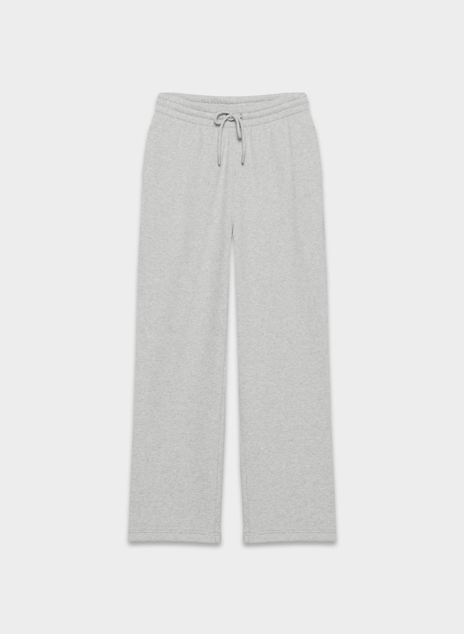 Cozy Sweatfleece Boyfriend Wide Sweatpant - HEATHER CHROME