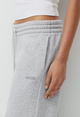 Cozy Sweatfleece Boyfriend Wide Sweatpant - HEATHER CHROME