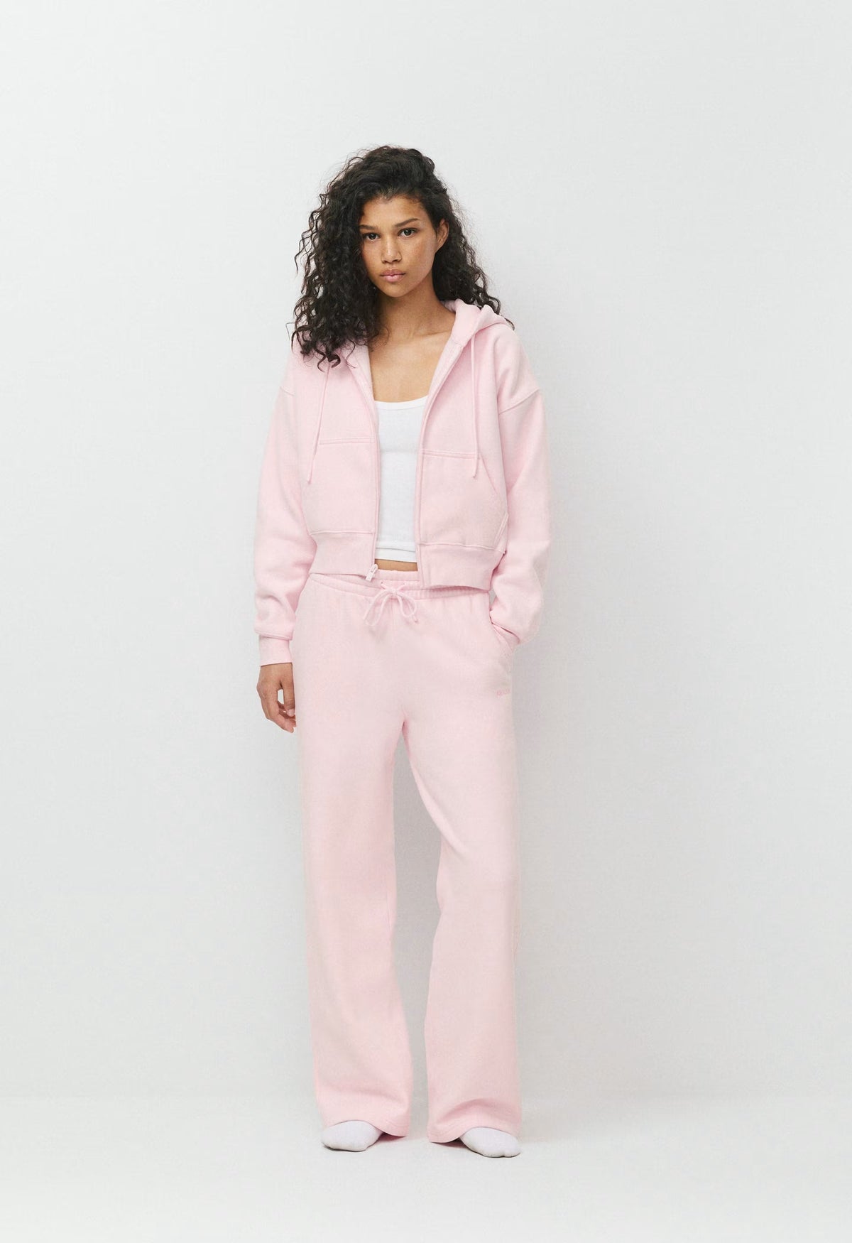 Cozy Sweatfleece Boyfriend Wide Sweatpant - MAGNOLIA