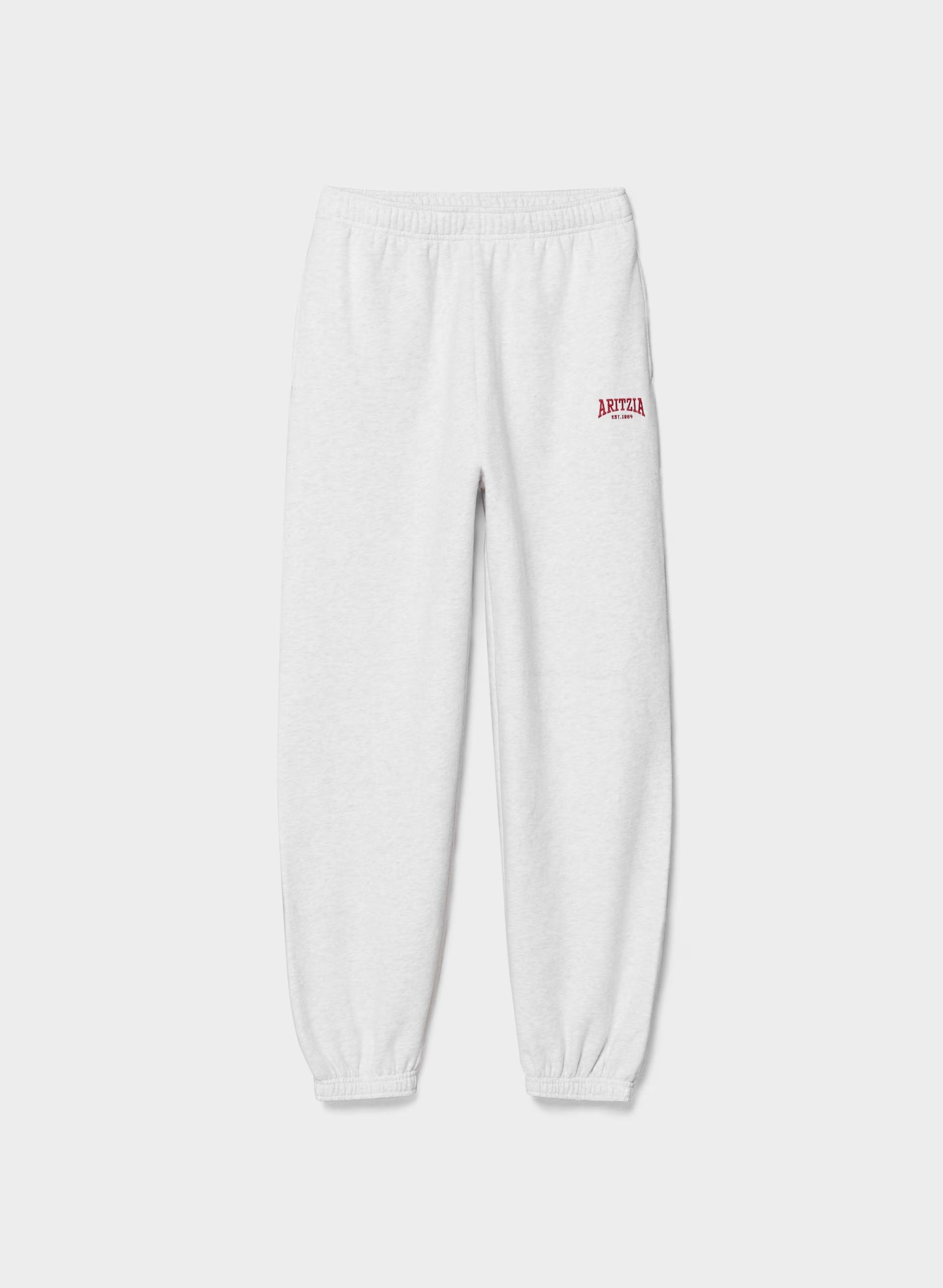 Cozy Sweatfleece Mega Jogger - HTR CLD WHITE/VSTY RED