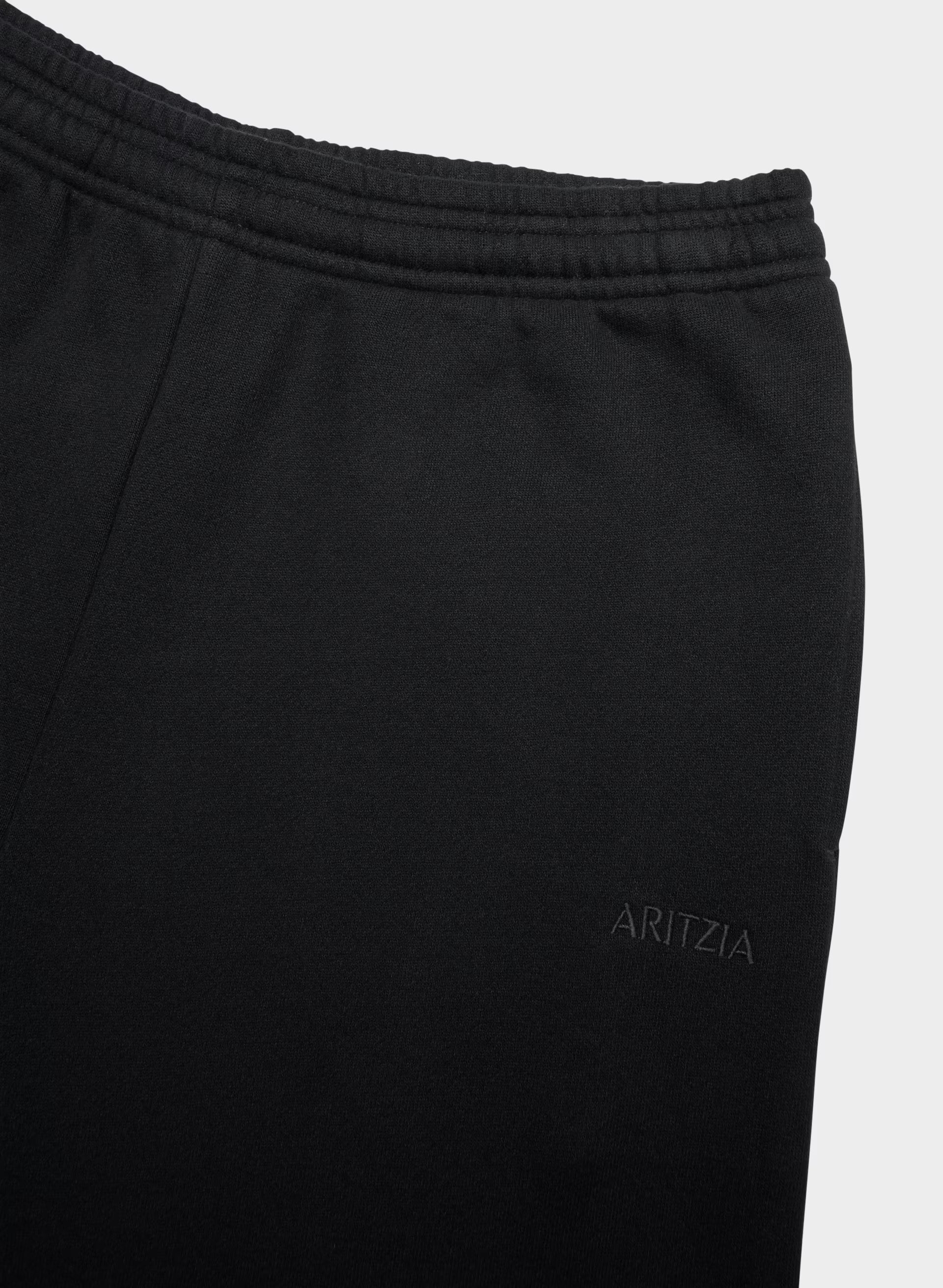 Cozy Sweatfleece Boyfriend Barrel Sweatpant - BLACK