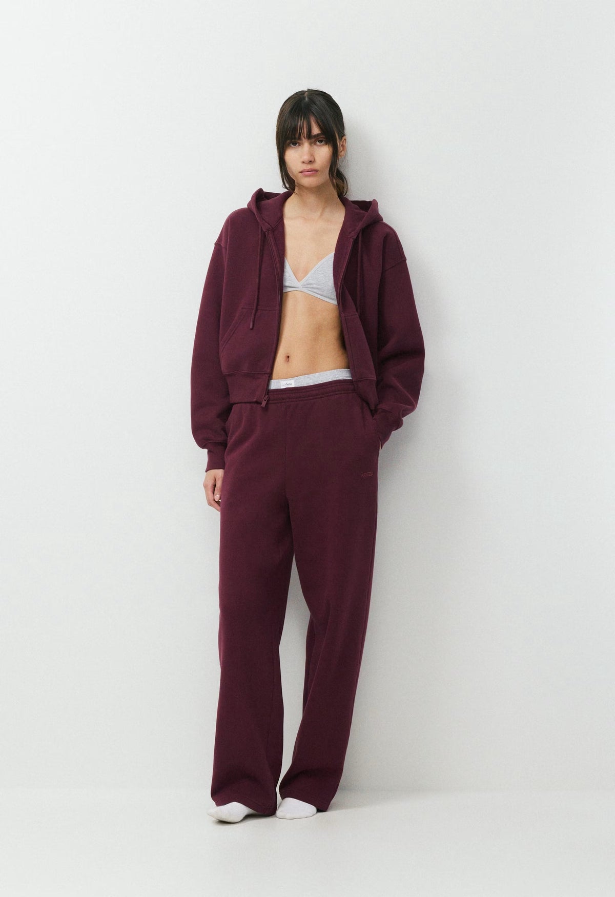 Cozy Sweatfleece Boyfriend Barrel Sweatpant - GALA PLUM