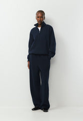 Cozy Sweatfleece Boyfriend Barrel Sweatpant - ADMIRAL NAVY