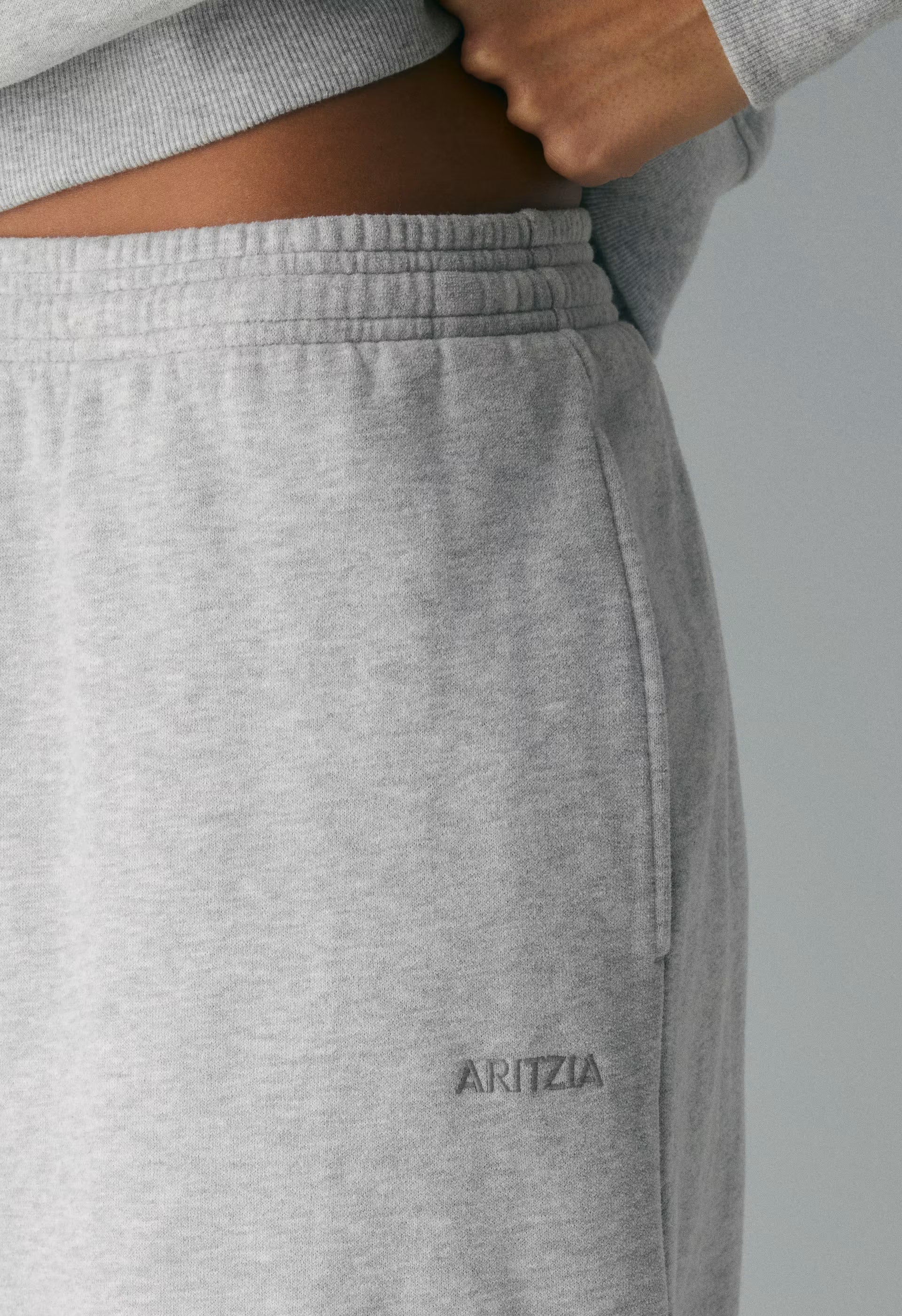 Cozy Sweatfleece Boyfriend Barrel Sweatpant - HEATHER CHROME