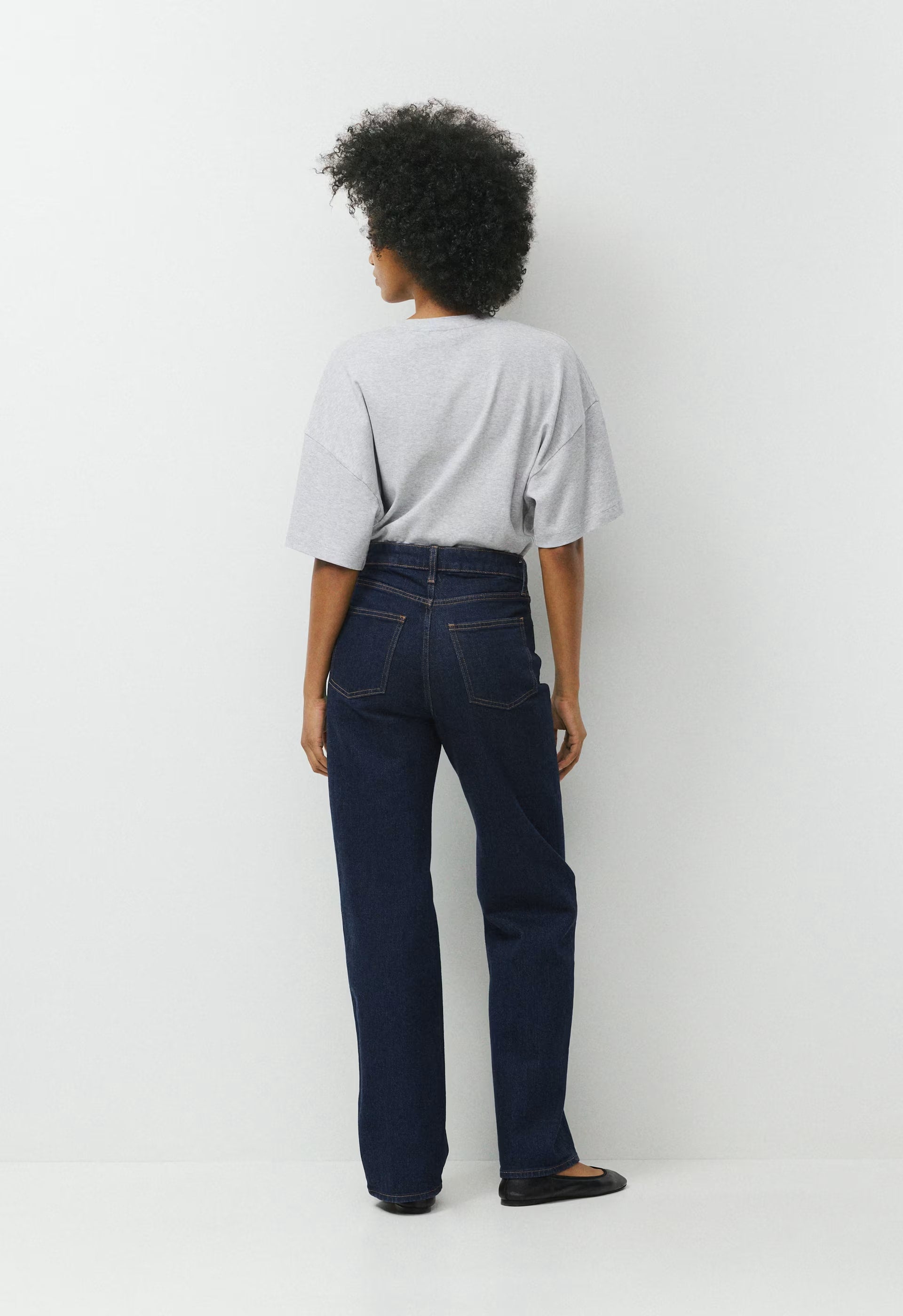 Denim Forum Remy Hi-Rise Wide Jean - NO-STRESS DARK BLUE