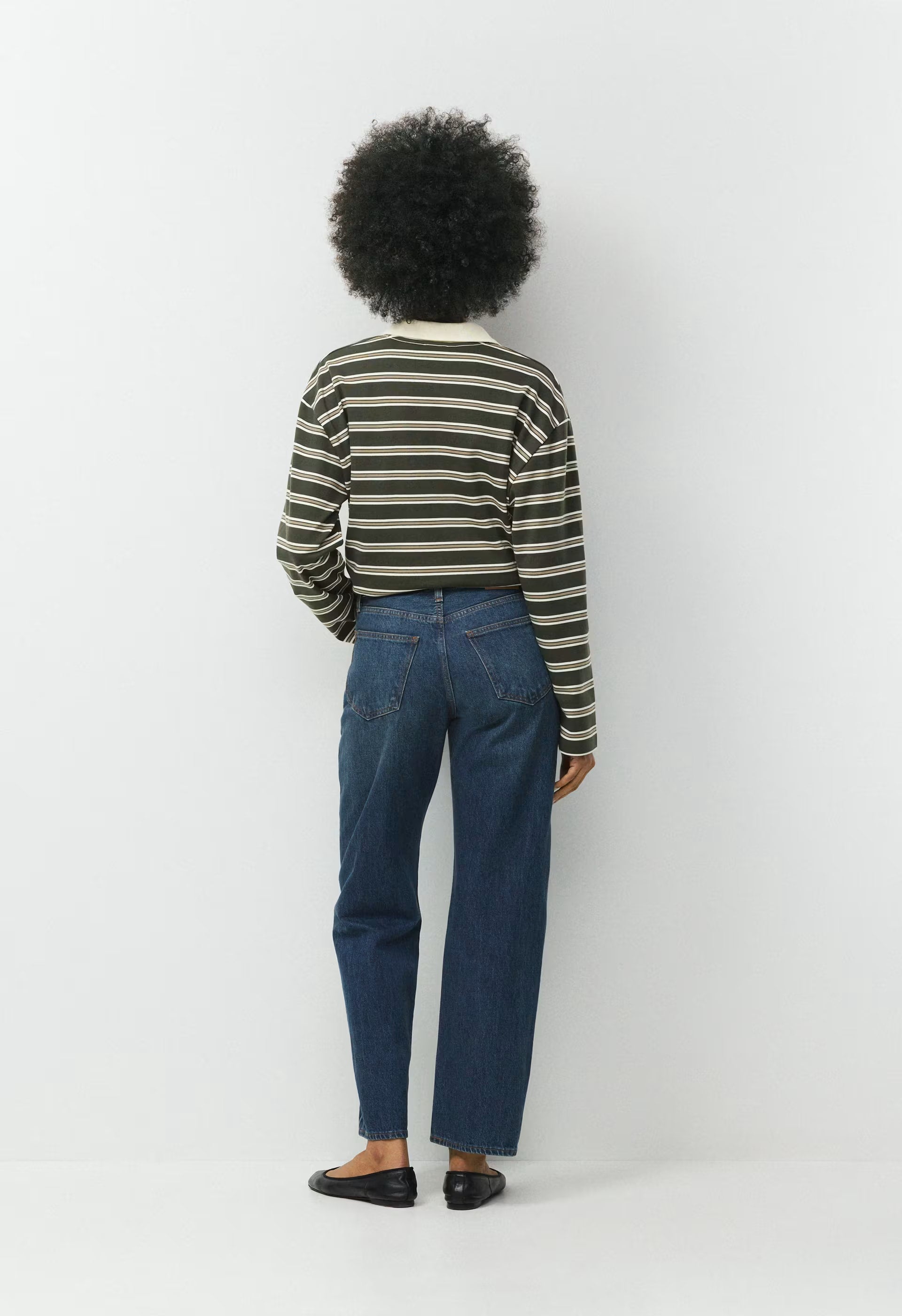Denim Forum The '90s Marlo Hi-Rise Baggy Jean - BE ABOUT DARK BLEU
