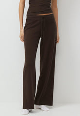 HomeStretch™ Rib Kickback Pant - RICH MOCHA BROWN