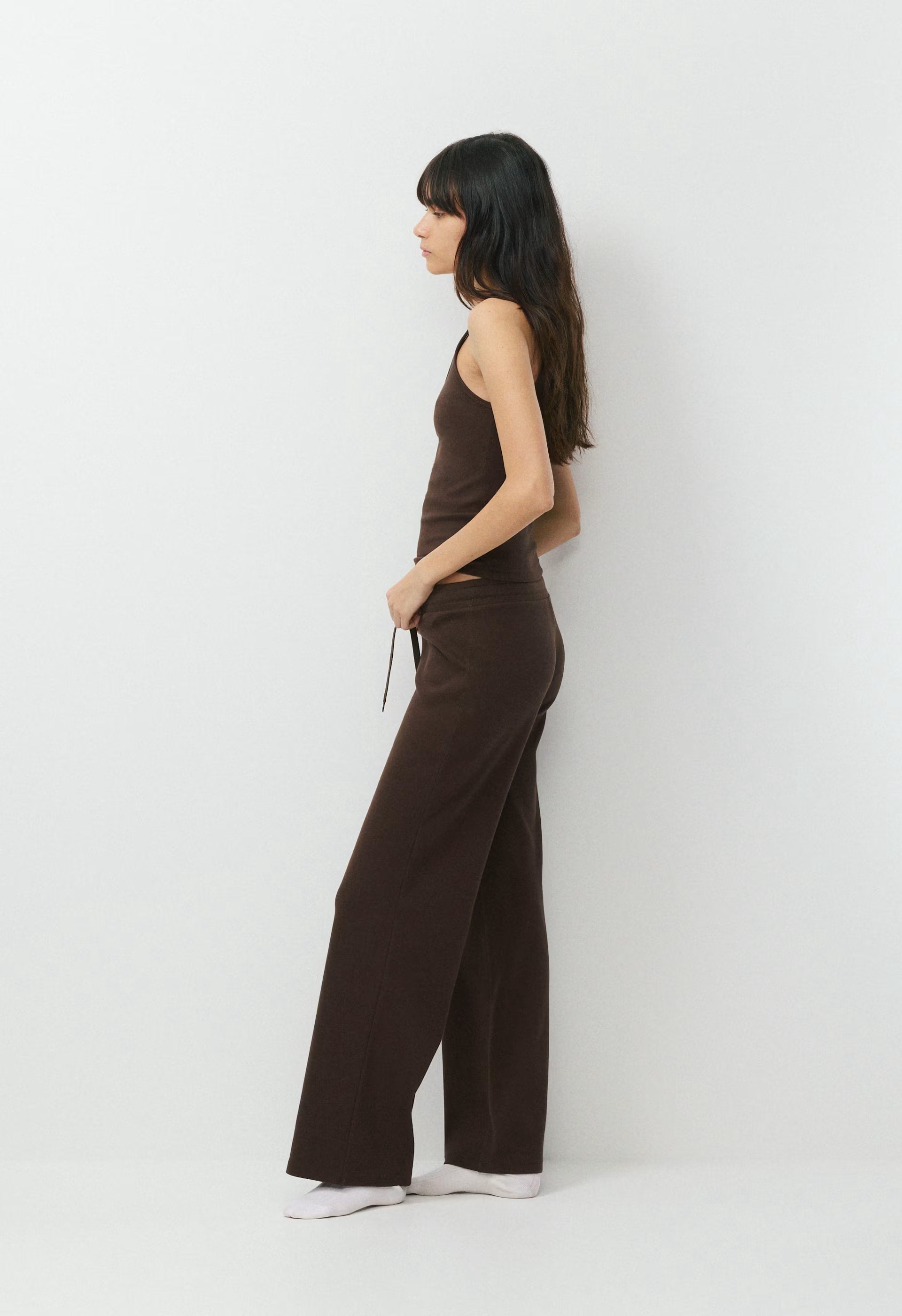 HomeStretch™ Rib Kickback Pant - RICH MOCHA BROWN