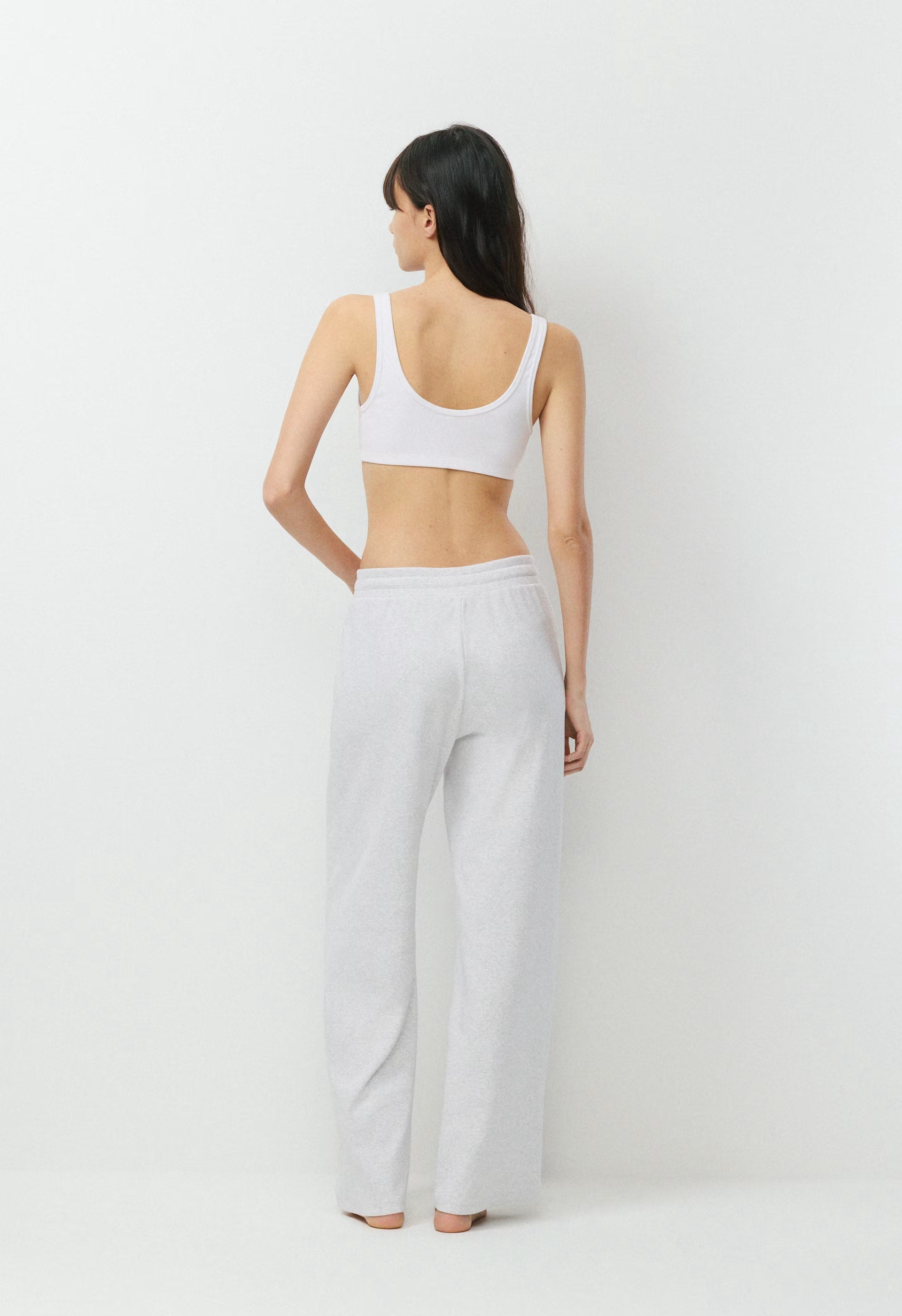 HomeStretch™ Rib Kickback Pant - HEATHER CLOUD WHITE