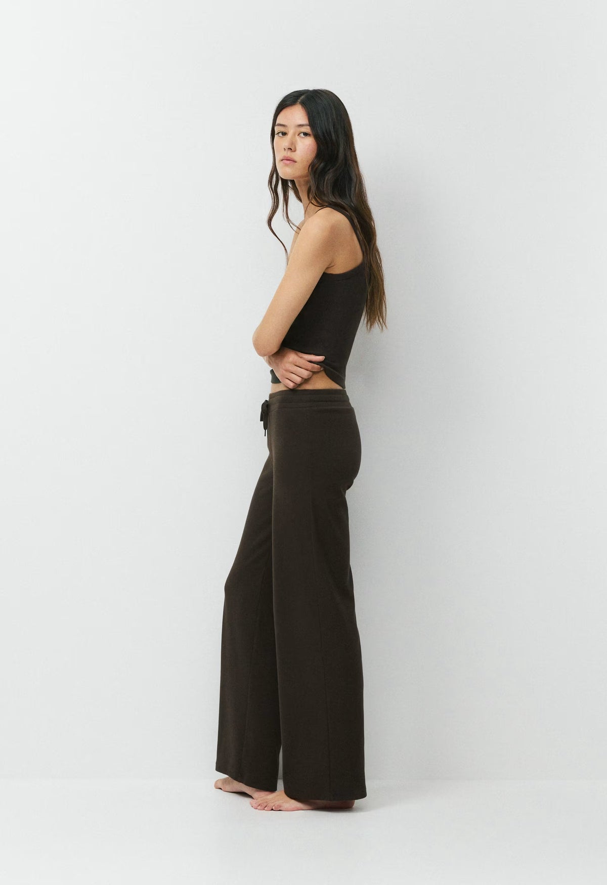 HomeStretch™ Rib Kickback Pant - CACAO NIB BROWN