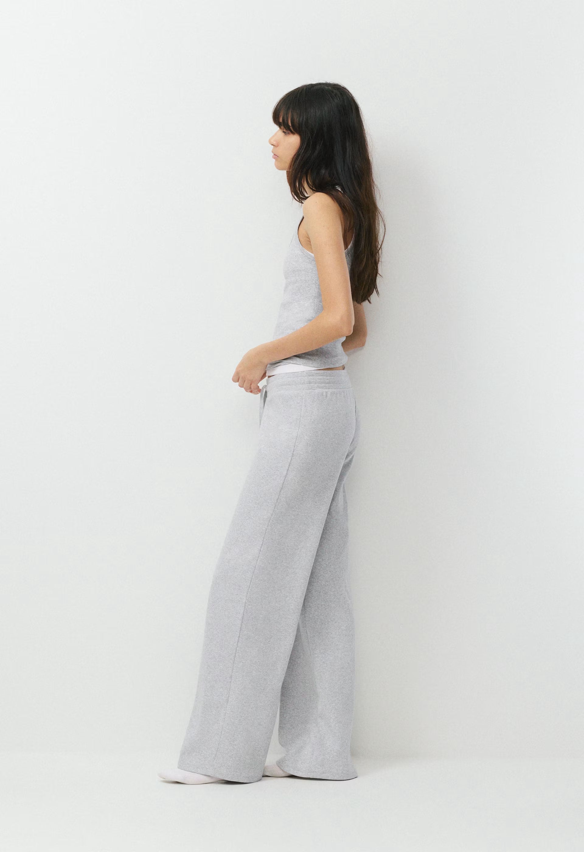 HomeStretch™ Rib Kickback Pant - HEATHER CHROME
