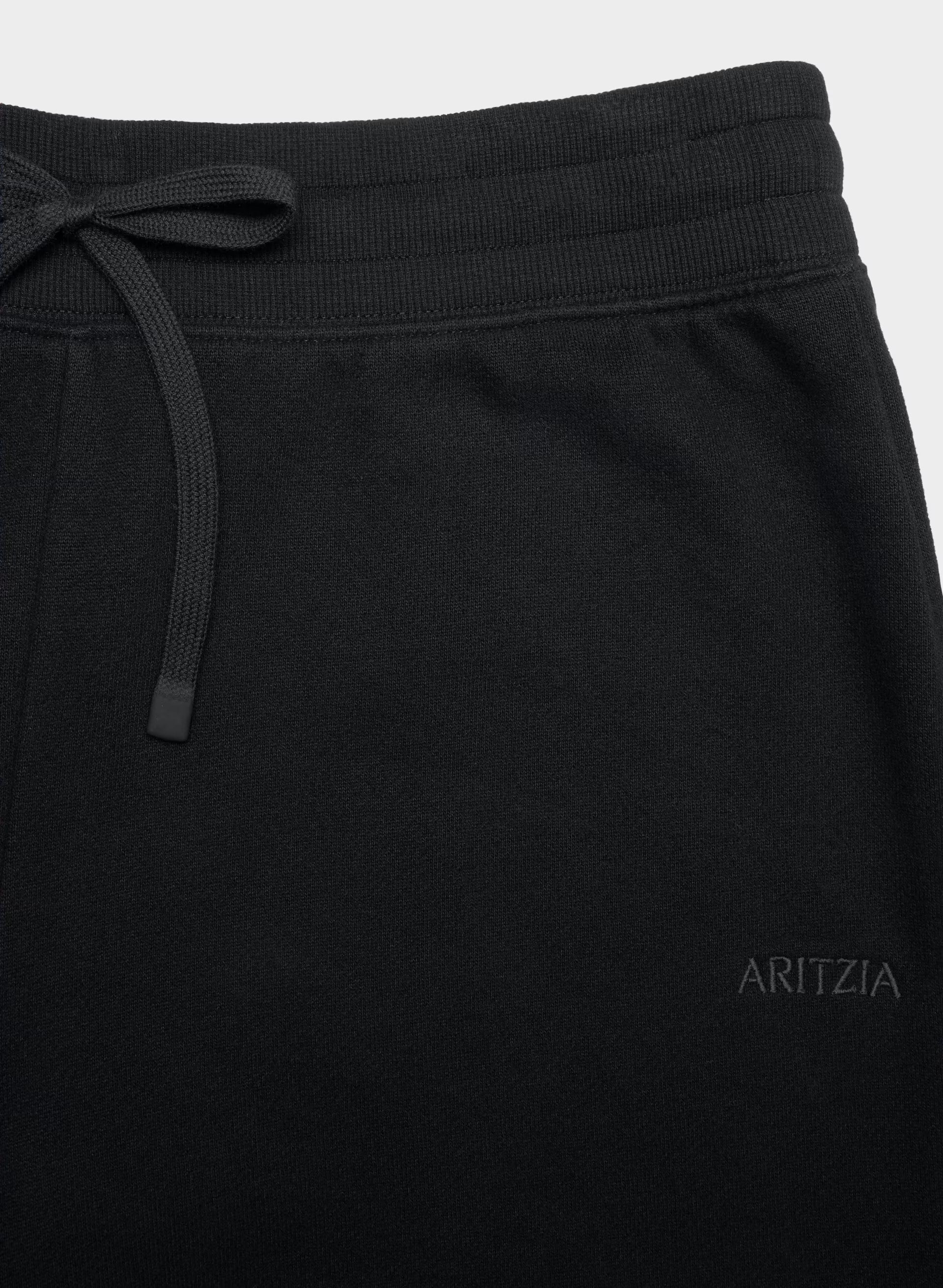 Cozy Sweatfleece Perfect Banded Sweatpant - BLACK