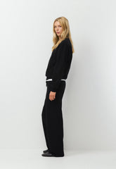 Cozy Sweatfleece Perfect Banded Sweatpant - BLACK