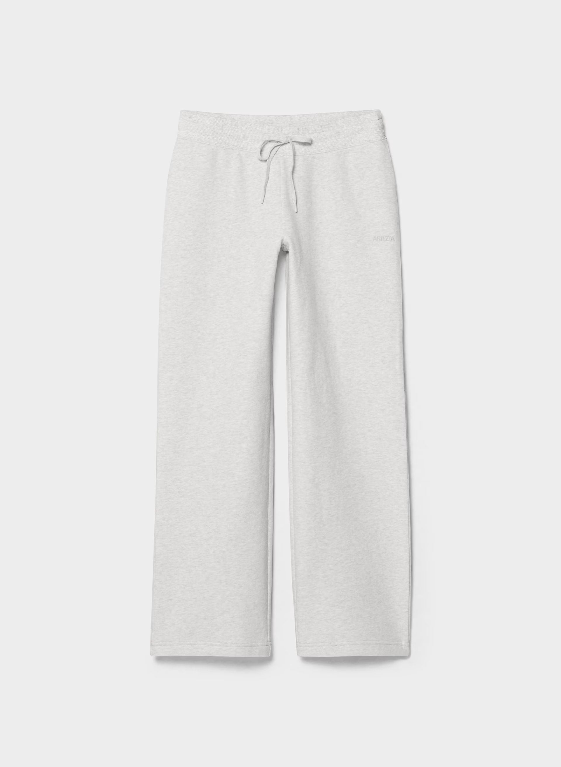 Cozy Sweatfleece Perfect Banded Sweatpant - HEATHER CLOUD WHITE